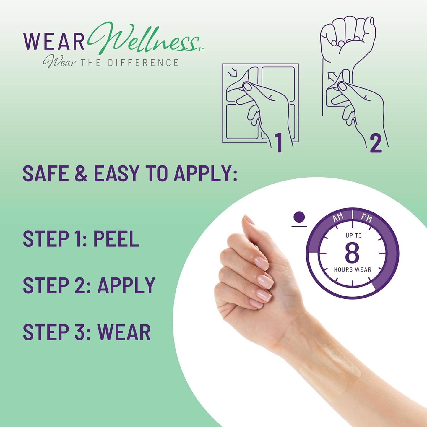 Clarity Film Patches – Topical Patches for Energy & Focus - Patch with Botanical Extracts – Natural Support for Memory & Concentration - Long-Lasting Effect – 16 Pack