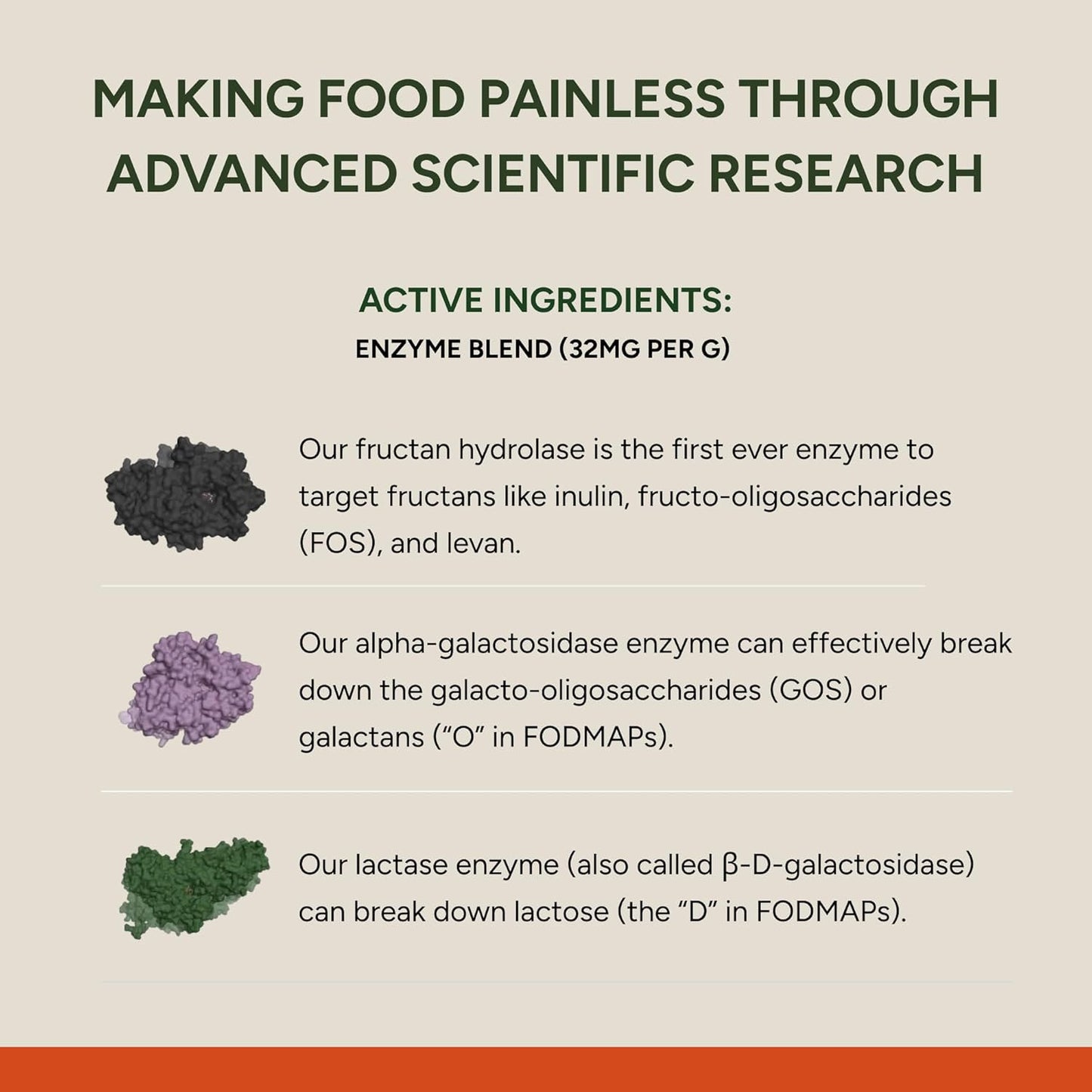 FODZYME® Home Kit Digestive Enzymes for Gut Health, Relief for Bloating, Gas, Constipation, Diarrhea, Abdominal Pain, Low FODMAP, 60 Dose