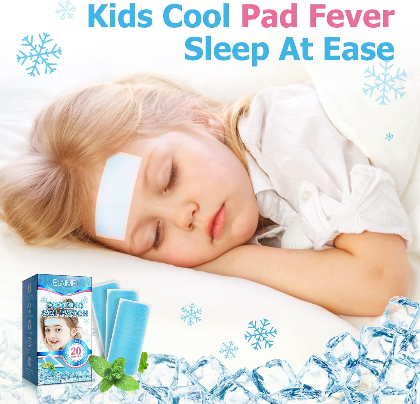 40 Sheets Fever Patches for Kids - Hot Weather Cooling Gel Patches for Adults - Headache Patches - Forehead Fever Cool Pads