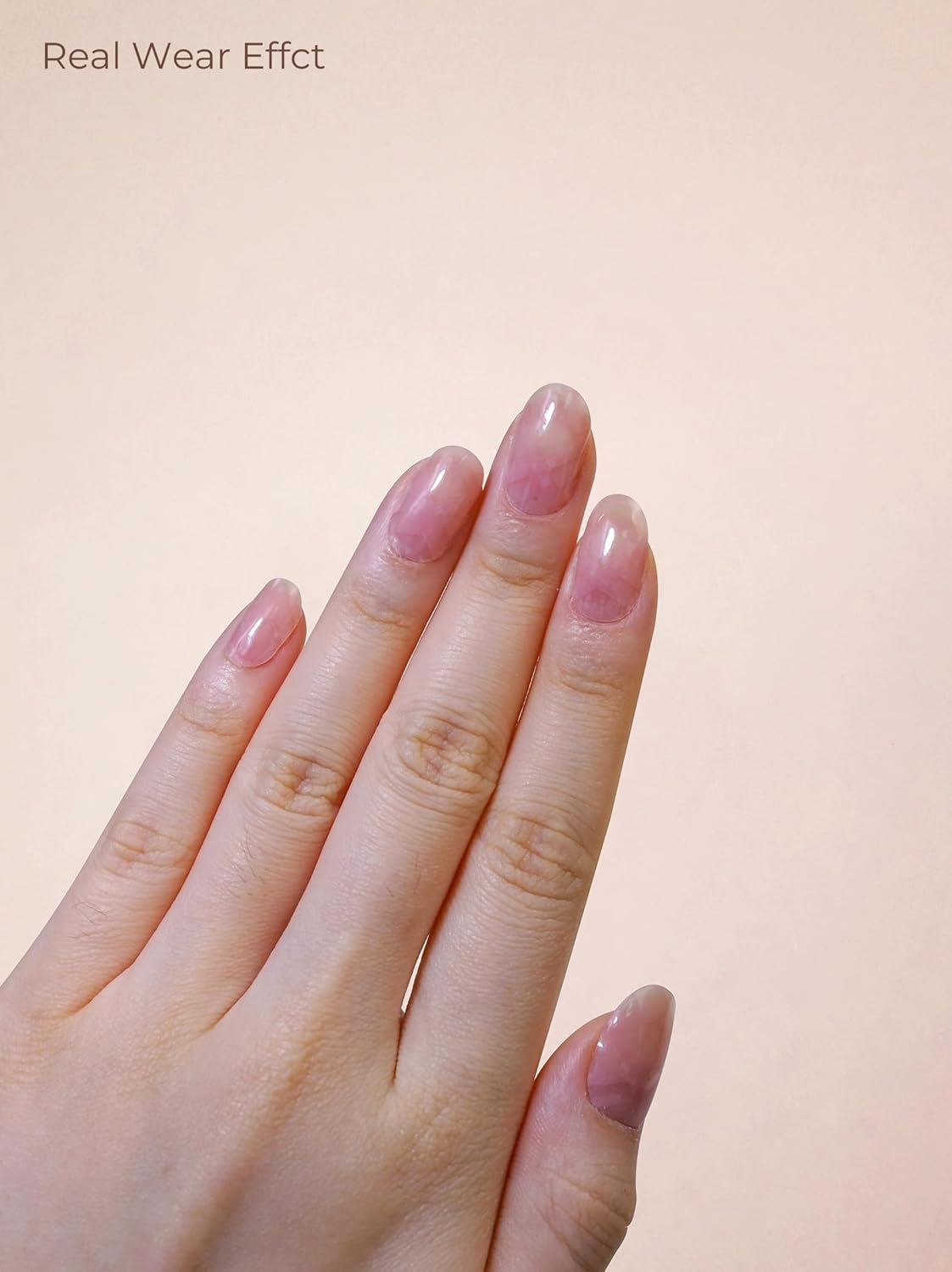 Pre Cured Gel Nail Strips - 44PCS Salon Quality Gel Nail Stickers - Long Lasting Polish Wraps for Women no UV Light Needed Easy Apply& Remove (Vintage Pink）