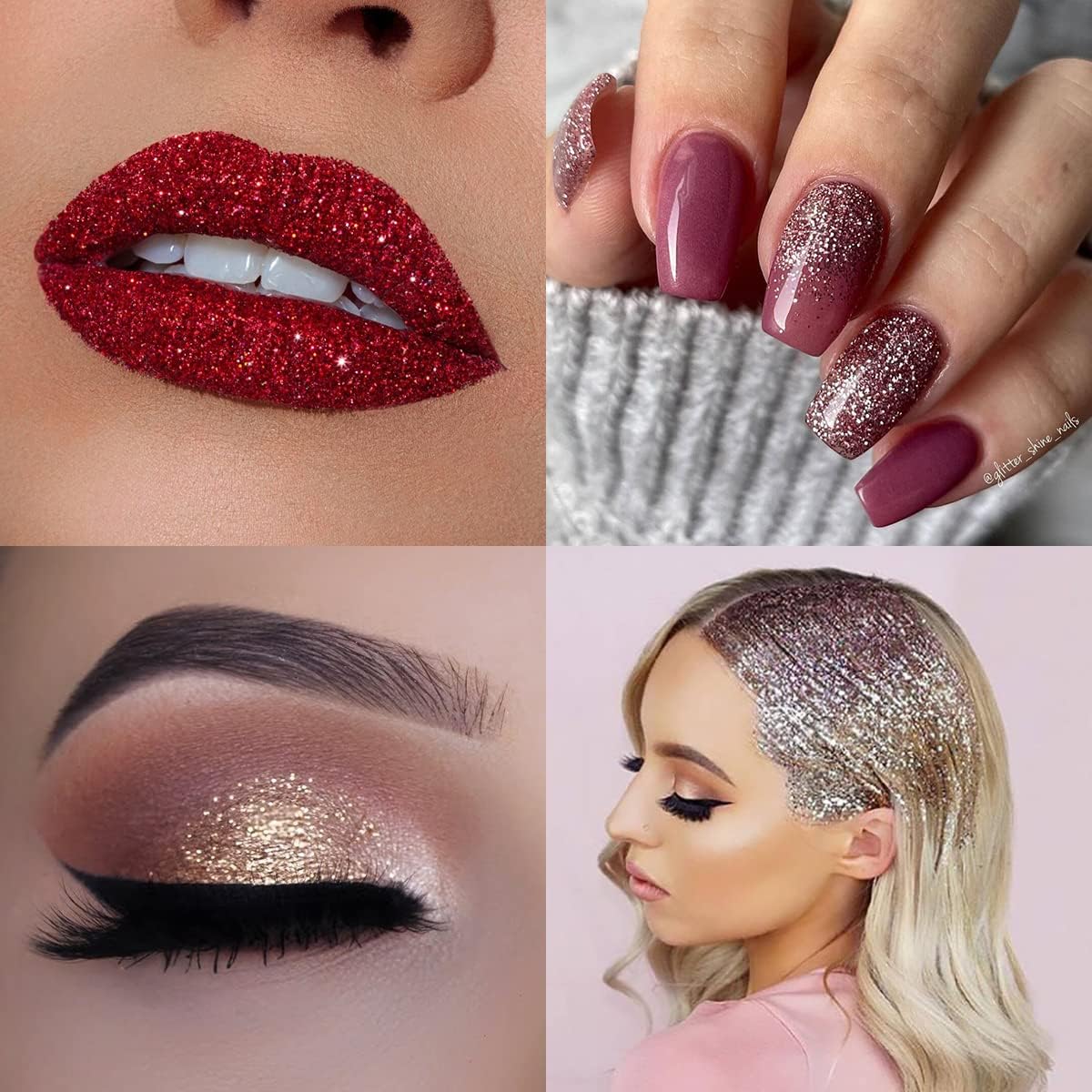 Fine Glitter for Nail Art, 100g/3.5oz Extra Fine Glitter Powder Packs for Epoxy Resin Art, Craft Glitter for Tumblers Candle Slime Making, Festival Body Face Eyeshadow Nail Glitter (Valentine Red)