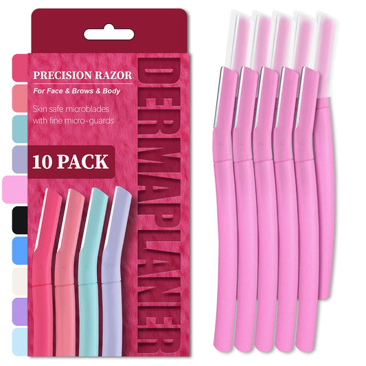 Dermaplane Razor for Women Face, Precision Face Razors for Women, Dermaplaning Tool, Eyebrow Razor, Skin-friendly Microblades with Protective Cap