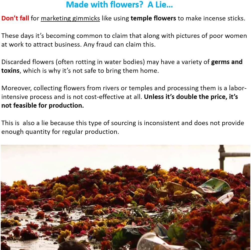 Cinnamon Incense Sticks - Traditional Handcrafted Masala Incense - 40 to 50 Sticks Approx.