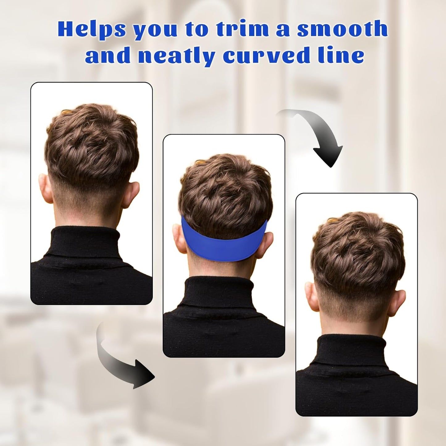 Hair Cutting Kit, Fade Haircut Guide for Men, Hair Cutting Guides for Men,Include Self Haircut Guide & Cape Umbrella