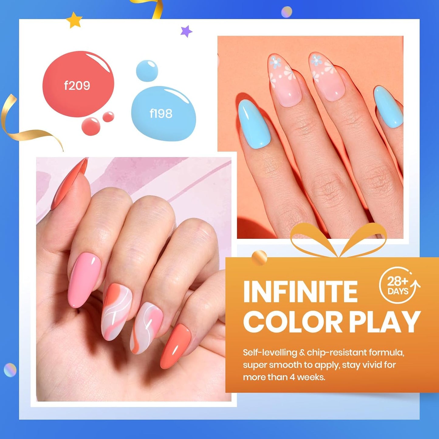 Beetles Gel Nail Polish Set, 23pcs Gel Polish Kit, 20 Colors Pink Green Blue Uv Gel Polish with Base Top Coat, All Season Manicure Tools for Beginners Nail Art Home Gift for Women