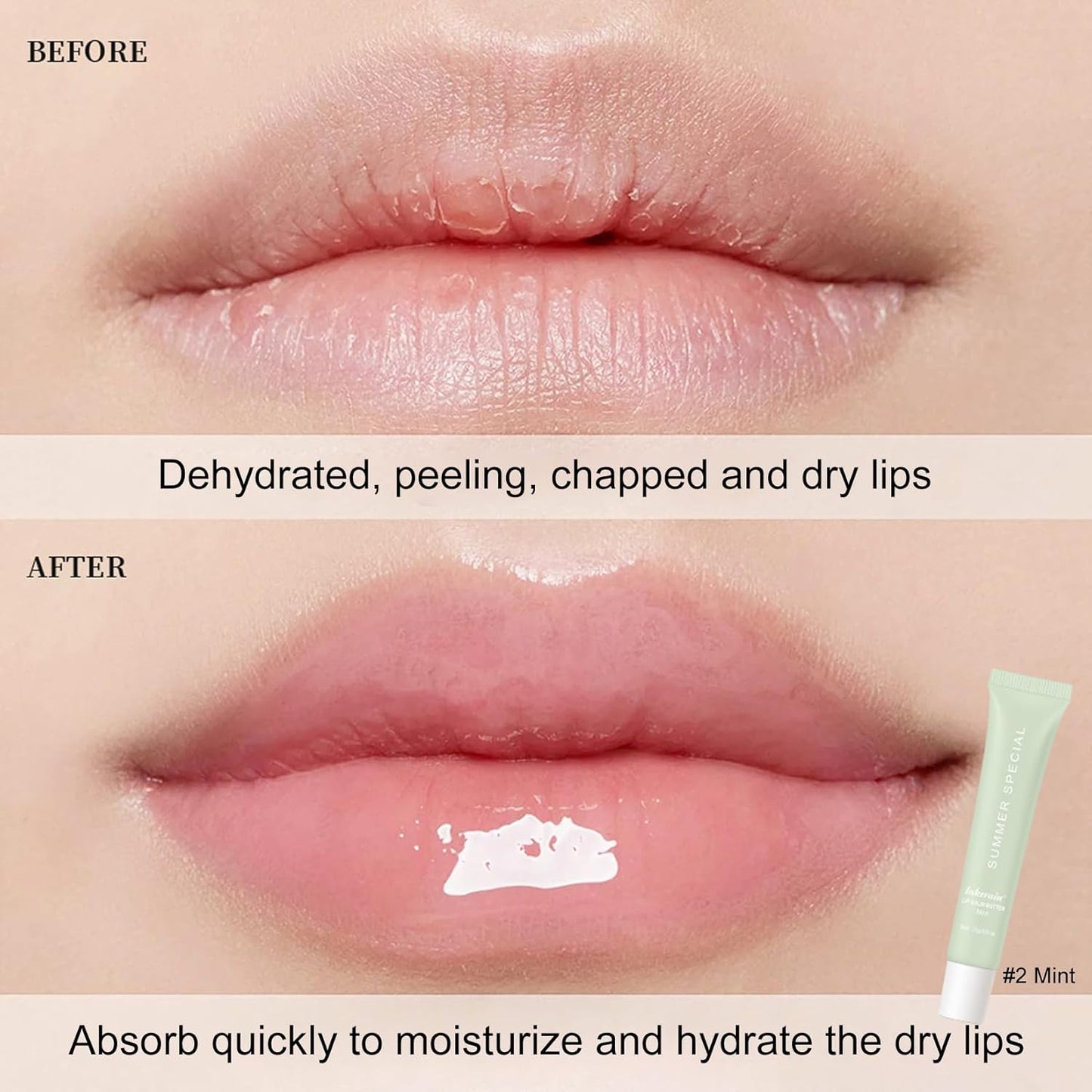 Glossy Butter Lip Balm Set, Instant Moisture and Hydration, Long-lasting Hydrating Non-Sticky Lip Gloss, Care and Soften Dry Lips , 4 Pcs