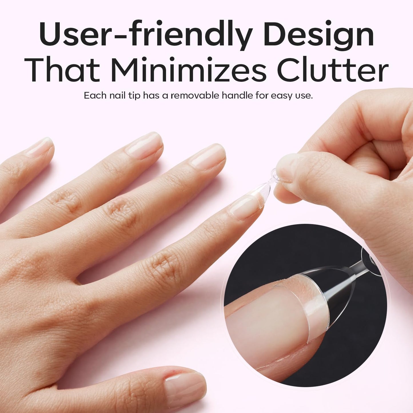 Modelones Extra Short Almond Fake Nail Tips - 510Pcs Half Cover Gel Tips Pre-shaped Clear Acrylic Gel Kit False Press on Nails for Extension DIY Salon 15Sizes