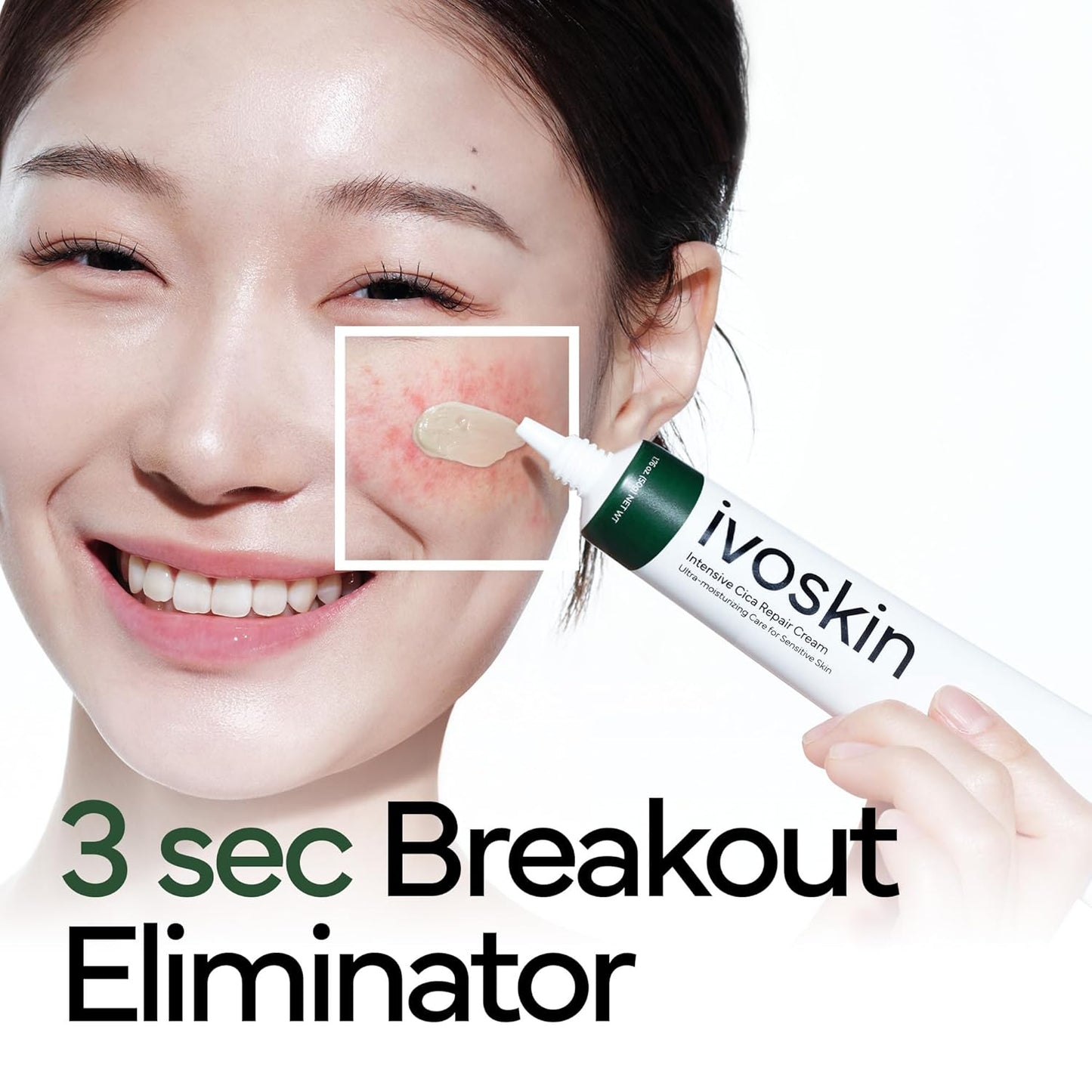 Intensive Cica Repair Cream, Korean Dexpanthenol cream, Ultra-Soothing & Hydrating Care Cream for Sensitive Skin with Madecassoside (1.76oz / 50g)