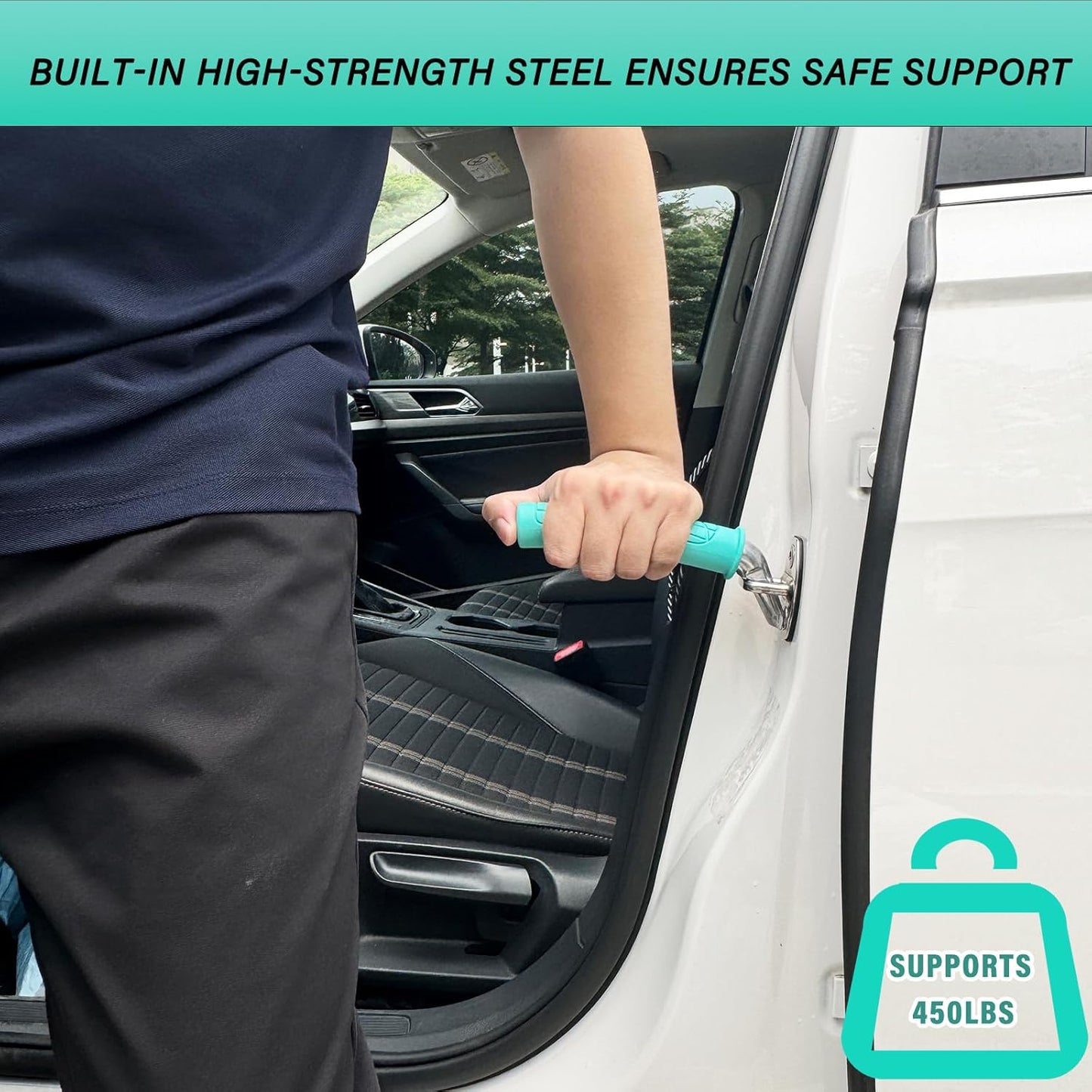 Car Handle Assist for Elderly Car Door Handle for All Vehicles Car Support Handle - Portable Assistive Device for Elderly and Handicapped - Best Gifts for Seniors (2 Pack)