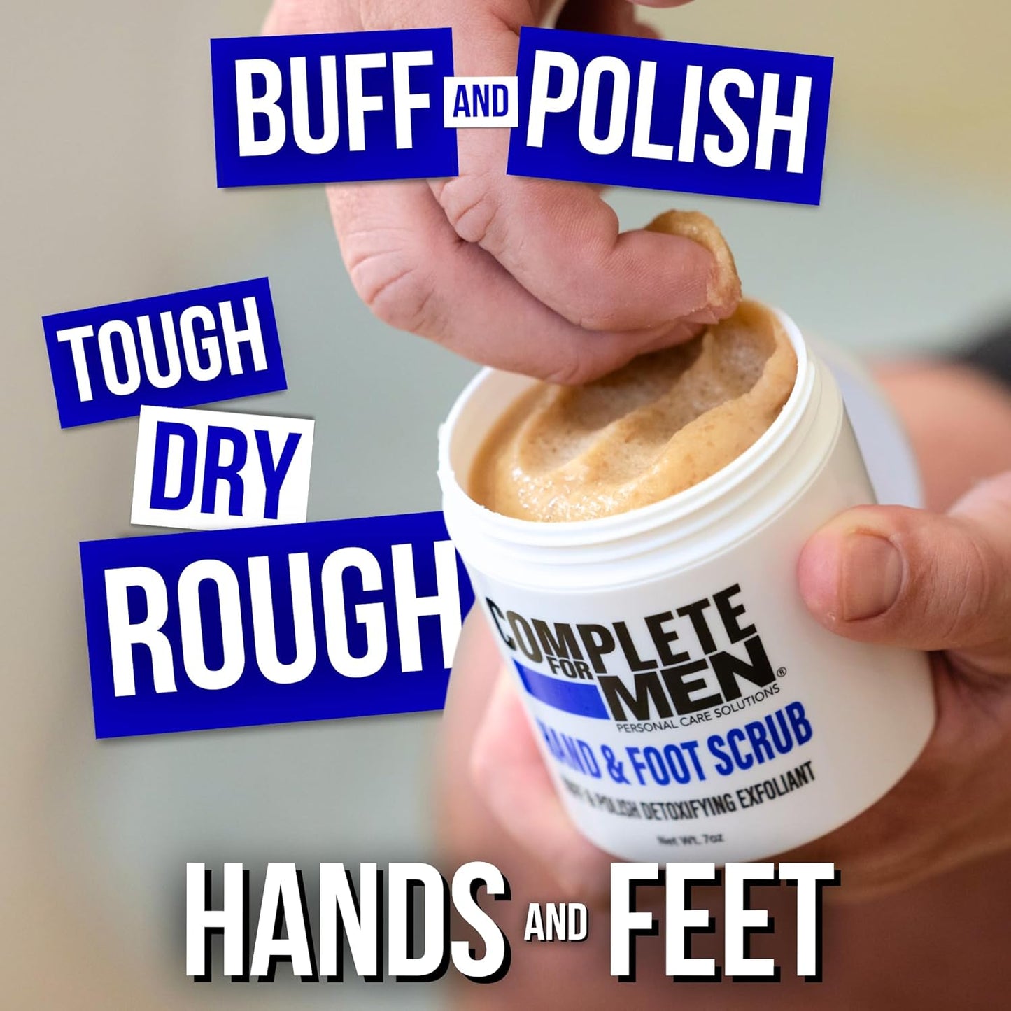 Hand and Foot Scrub: Exfoliating Feet, Hand Exfoliant, Sugar Scrub for Dry Skin, Moisturizing Rough Skin Remover, Ideal for Hands and Feet Care, Scrub for Men