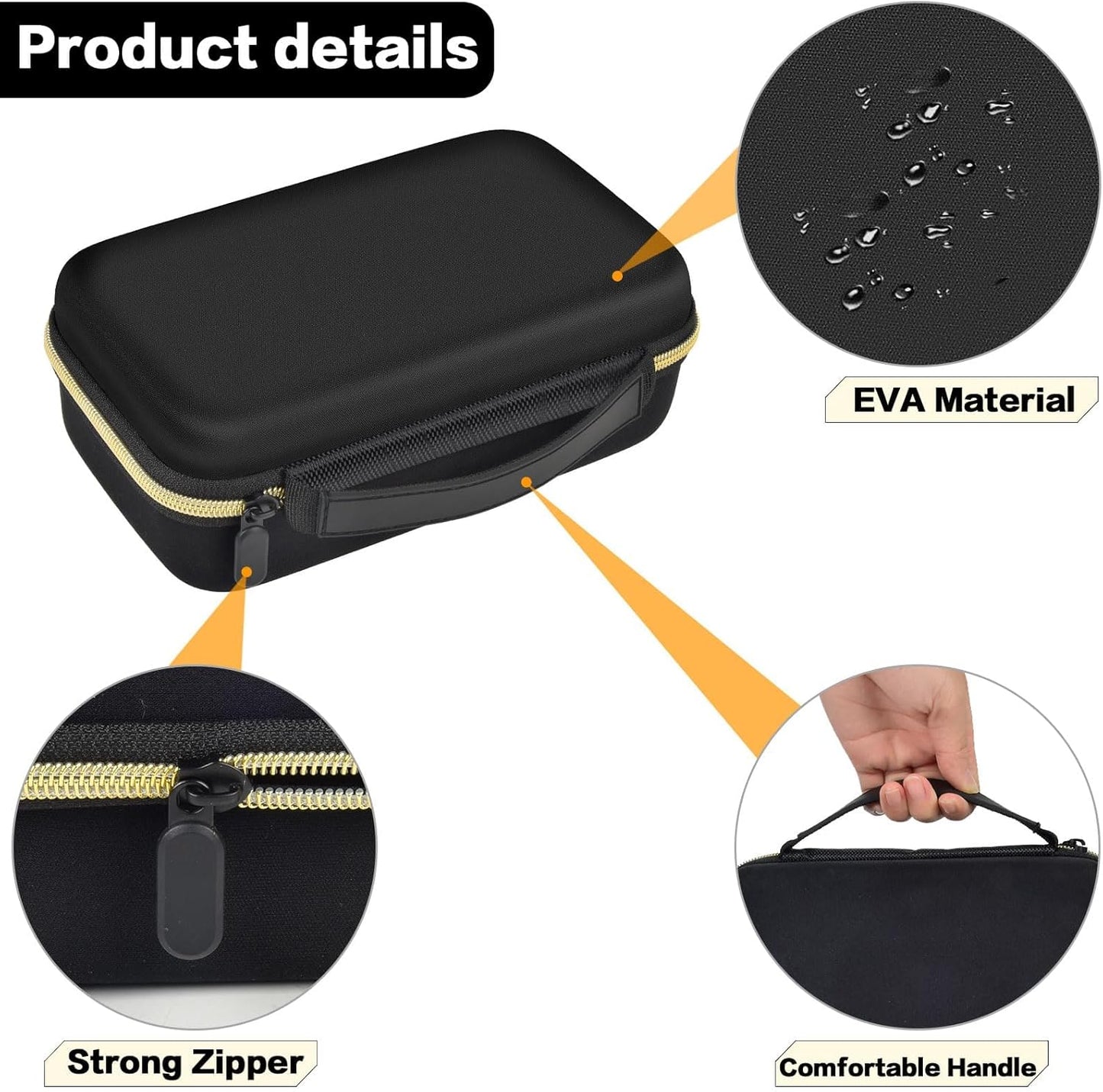 Case Compatible with KIKIDO for Novah for GLAKER for Ufree for FADEKING for GSKY for Romanda Professional Hair Clippers, Beard Trimmer Grooming Storage Holder for Hair Trimmers Set (Box Only) -Black