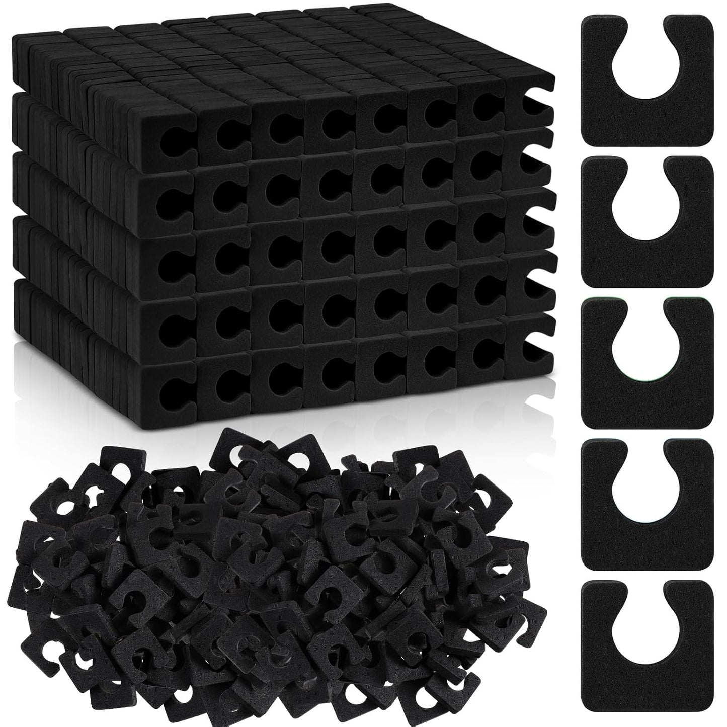 Mumufy 1000 Pcs Individual Pedicure Toe Separators Soft Foam Toe Spacers Comfortable Finger Toe Dividers Pedicure for Women Men Girls Manicure Feet Nail Polish Art Painting Spa (Black)