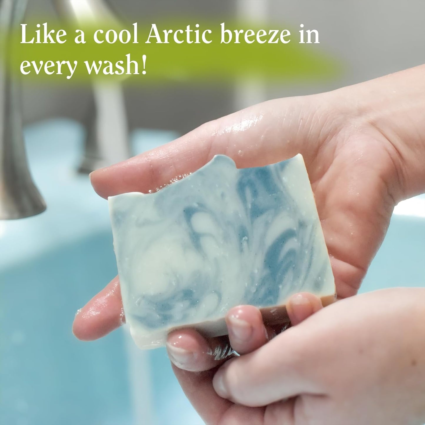 CompassSoap Arctic Rush | Natural Bar Soap for Men & Women | Body & Face Soap Bar for Women and Men | Minimalist & Gentle Lather | Natural Bath Soap, Paraben & Phthalate Free | 5 oz, Pack of 2