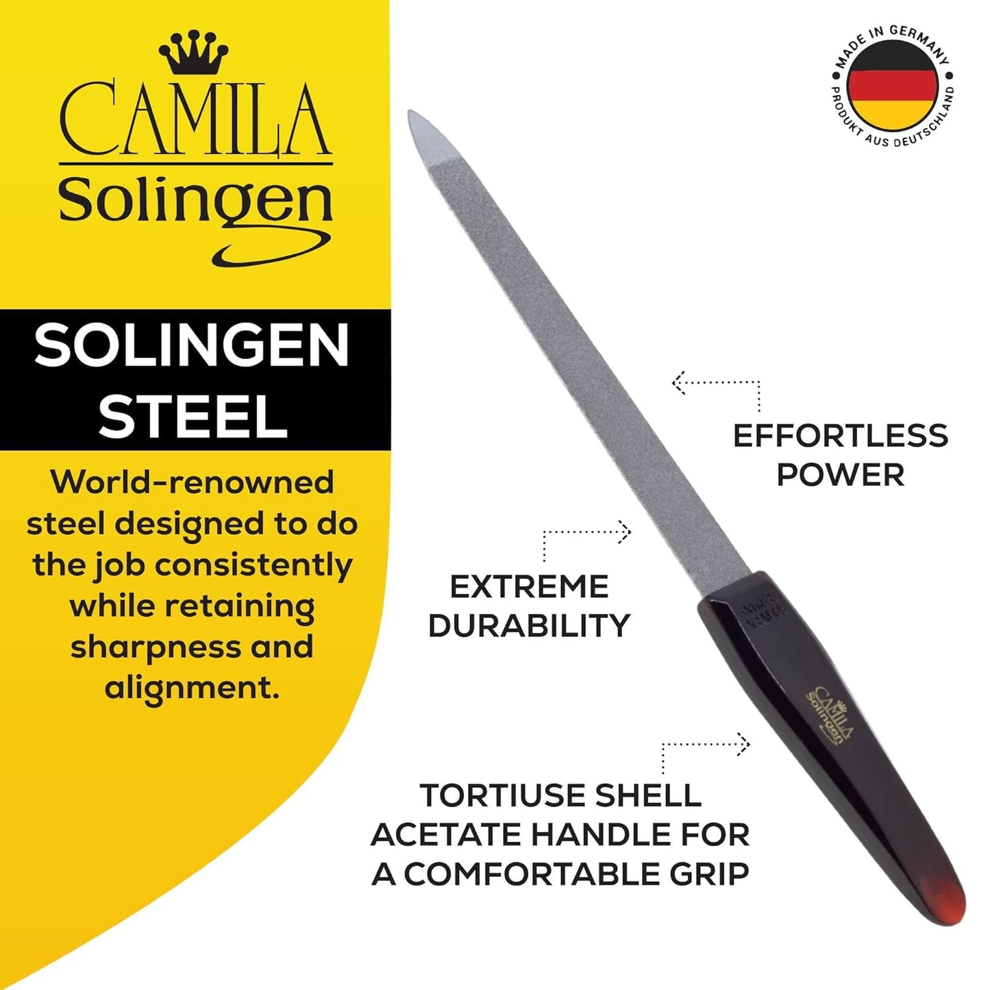 CS12-CS18 Professional 4" Fingernail Toenail Nipper/Clipper/Cutter Manicure and Pedicure Heavy Duty Super Sharp Curved Stainless Steel 15mm Blade Solingen Germany (Silver + Nail File)