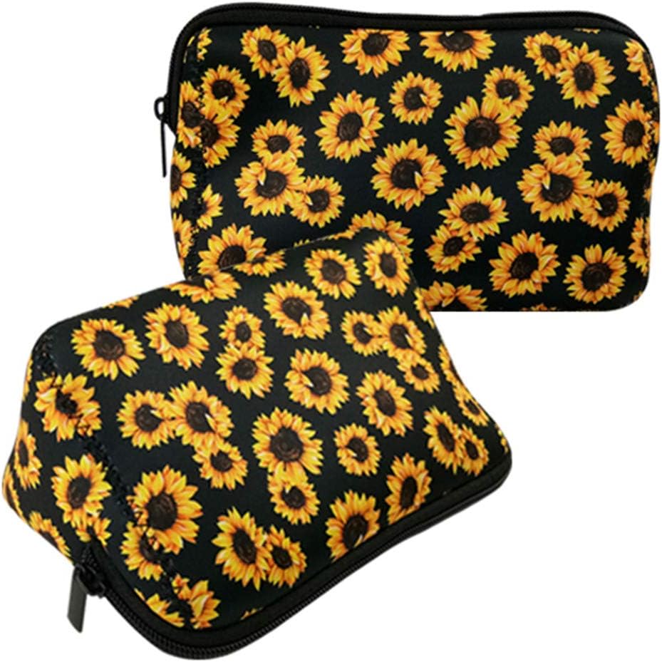 Cosmetic Bag Waterproof Neoprene Zipper Pouch Travel Portable Toiletry Makeup Bags Organizer Case for Women and Girls