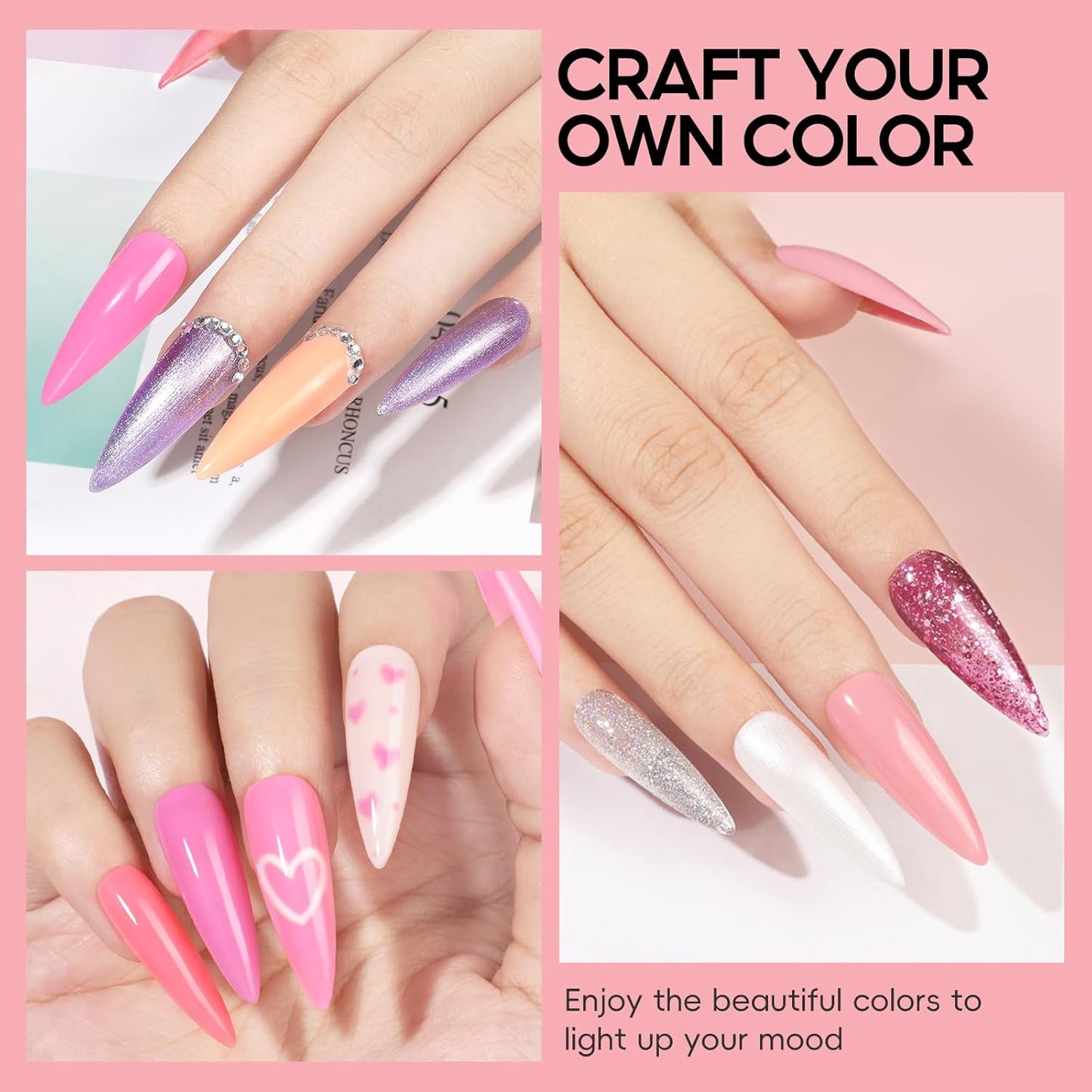 52pcs Gel Nail Polish Kit with U V light 35 Fall Colors Gel Nail Polish Set Cream Color Collection 5PC Top Base Coat Nail Art Manicure Kit for Beginners with Everything Gifts for Women