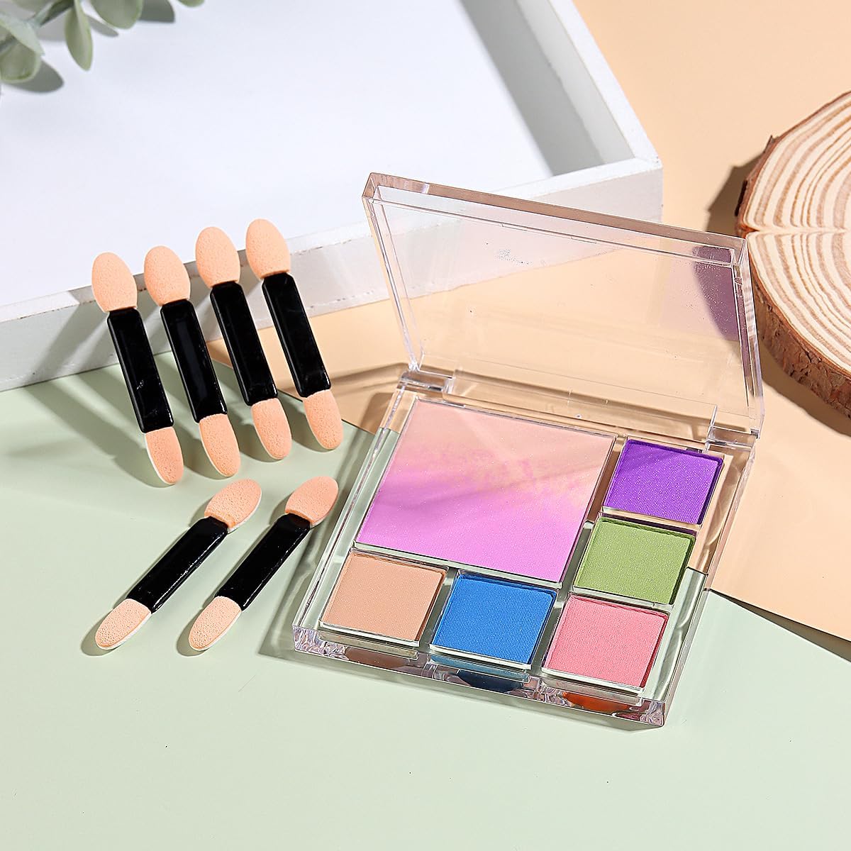 7 Colors Solid Fluorescent Neon Pigment Powder Set Gradient Iridescent Rainbow Palette Glitter Dust for Nail Art Gel Polish Mermaid Unicorn Rubbing Powder