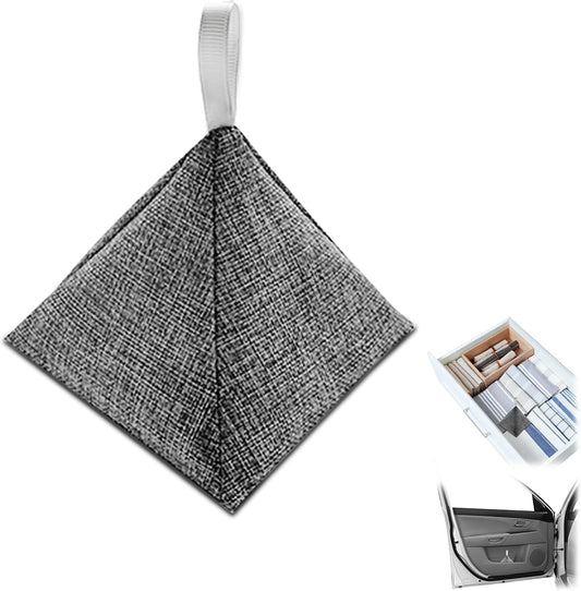 4 Pack charcoal odor absorber,Bamboo Charcoals Air Purifying Bag Charcoals Deodorizer Eliminator for Strong Odors in Car, Closet, Shoe, Basement (200G*4 Pack Triangle bag, Unscented)