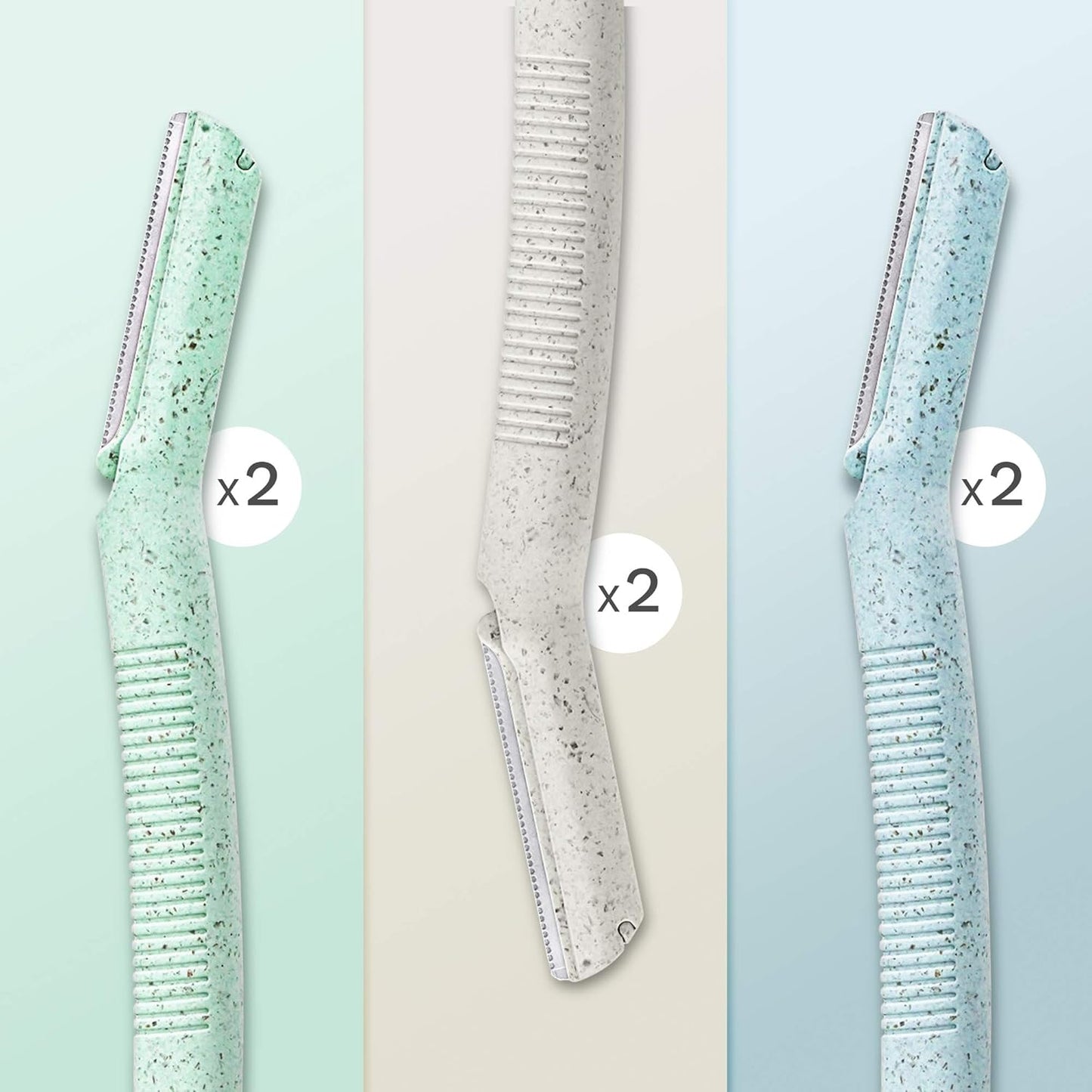 ennva Eyebrow Razor for Women | Dermaplane Facial Razor for Face | Hair Trimmer Face Razor for Body Use | Multipurpose Facial Hair Removal Disposable Blades Eyebrow Tool - 6pcs