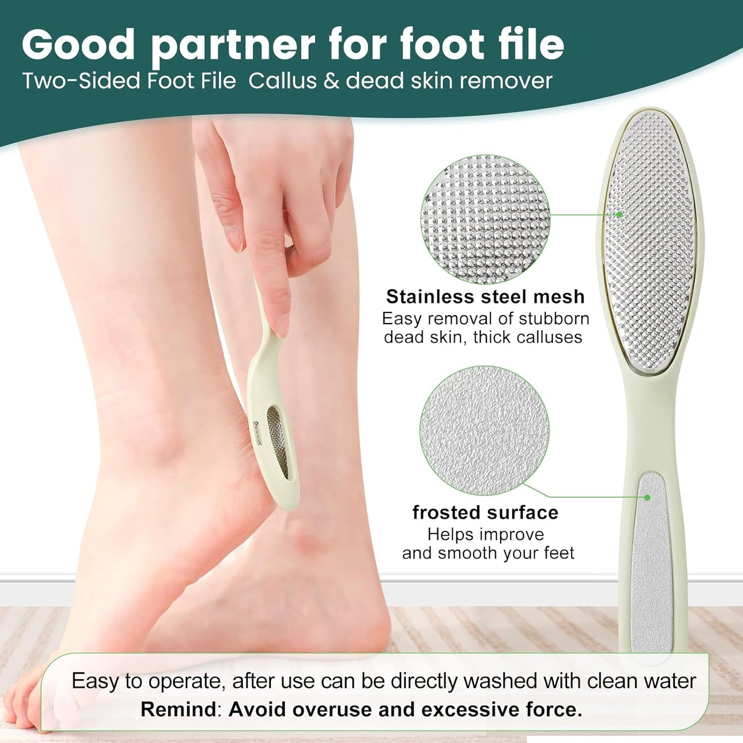 Urea Cream 45% for Feet with Maximum Strength Moisturizing, with 2% Salicylic Acid, for Dry and Cracked Heel, Foot, Elbows, Dead Skin Calluses Remover, 5.29 OZ, Foot File, Foot Mask Cover (10 pairs)