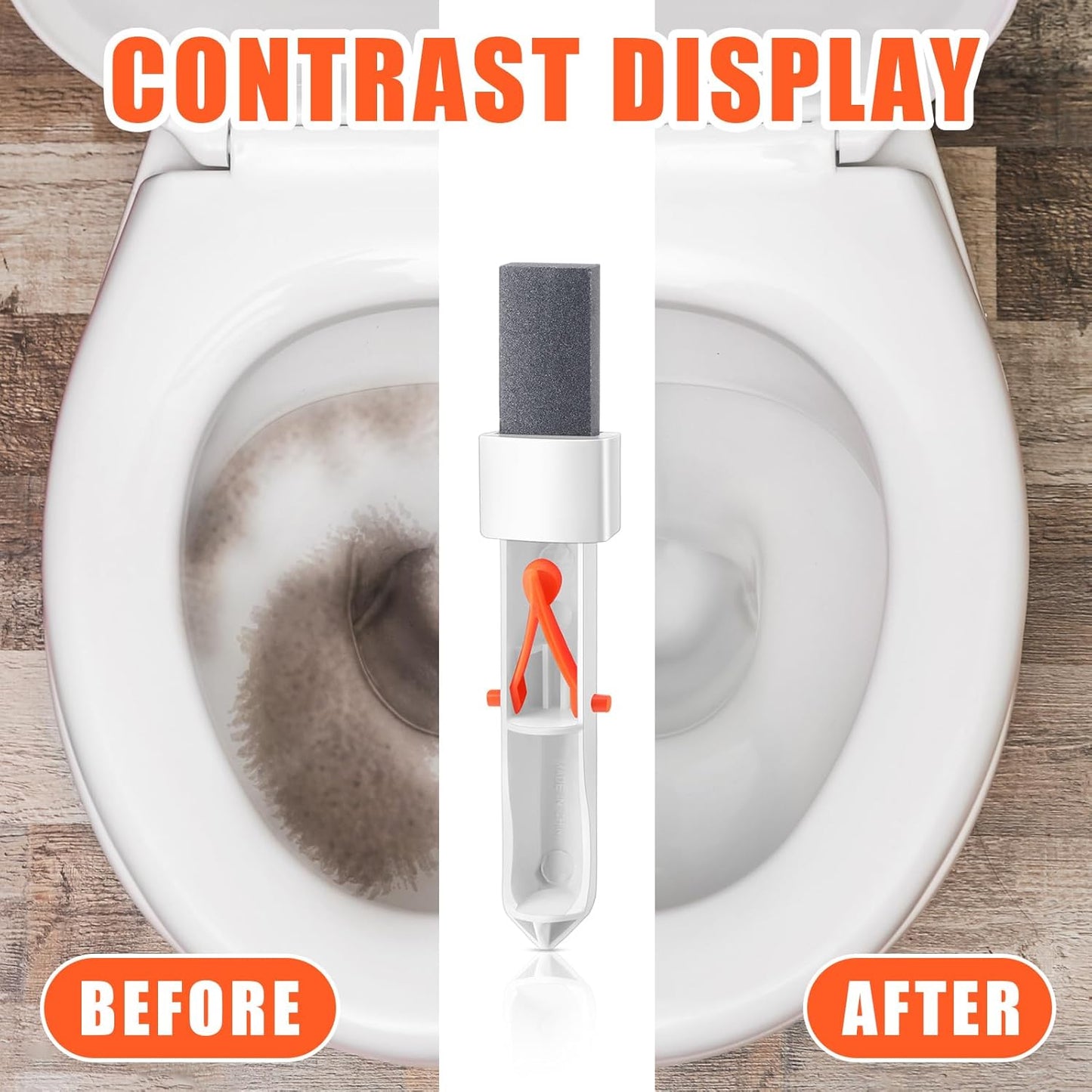 Demissle 6 Pcs Pool Pumice Stone for Cleaning with Handle Stain Eraser Hard Water Cleaner Pool Rust Stain Remover Pool Cleaning Tools Pumice Sticks for Toilet Bowl Ring Swimming Pool Tile Calcium Tub