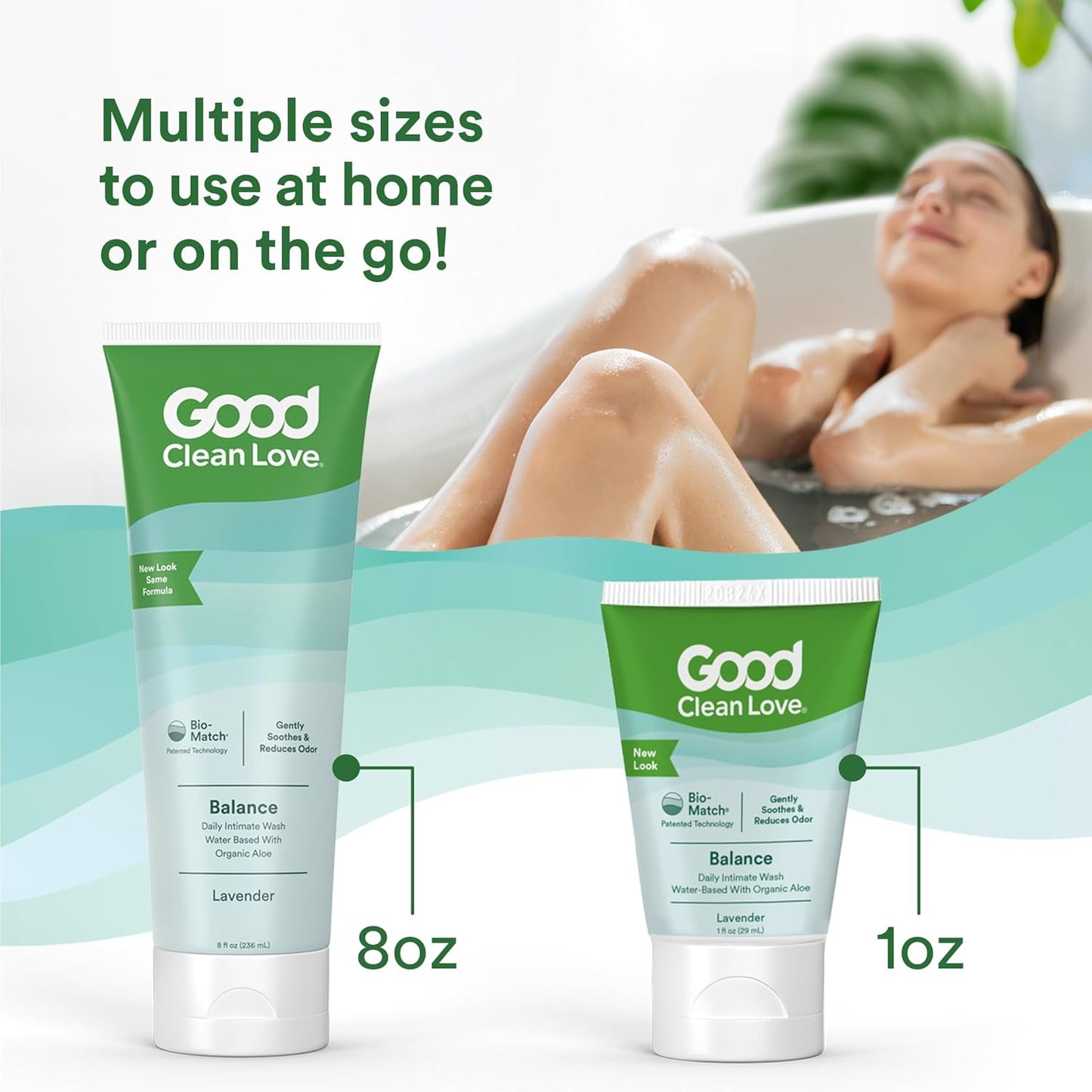 Good Clean Love Balance Feminine Wash, pH-Balanced Vaginal Moisturizer Cleanser for Women with Natural Ingredients, Gentle Cleansing Feminine Care Product, Reduces Vaginal Dryness & Odor,8 Oz (2-Pack)