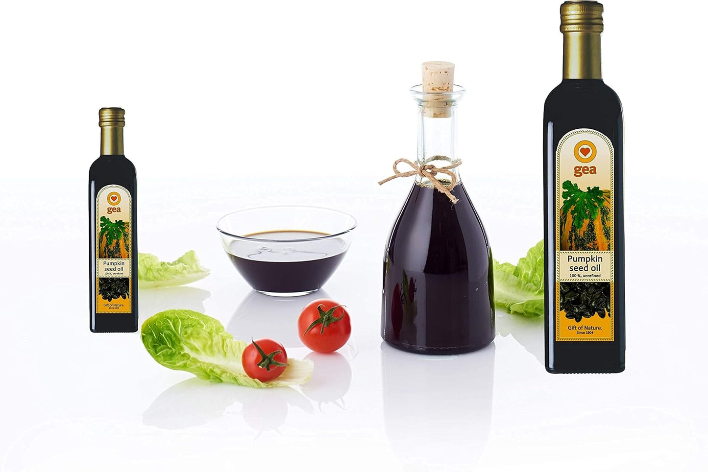 GEA Styrian Pumpkin Seed Oil - (500 ml) 100% Natural Gluten-free Virgin Pumpkin Seed Oil for Salad