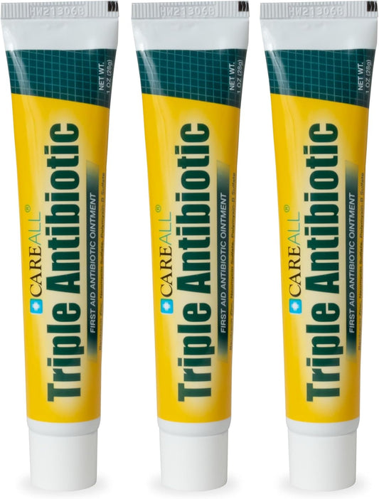 CareAll Triple Antibiotic Ointment 1.0 oz (3 Pack), First Aid Ointment for Minor Cuts, Scrapes, and Burns to Help Prevent Infection, Compare to The Active Ingredients of Leading Brands