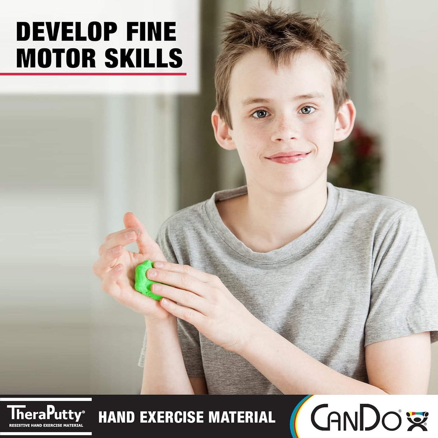 CanDo TheraPutty Standard Hand Exercise Putty For Rehabilitation, Exercises, Hand Therapy, and Occupational Therapy. Use To Strengthen Hand Muscles, Improve Fine Motor Skills, And Decrease Stress