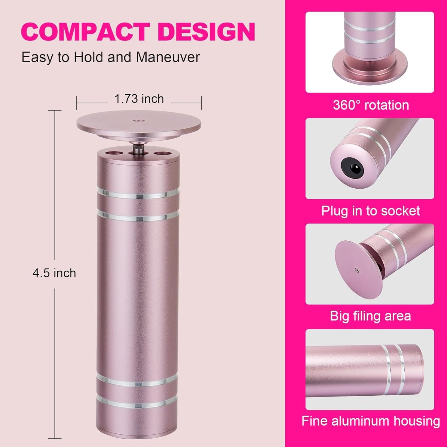 Electric Foot Callus Remover with 60 Pcs Sandpaper Discs, Adjustable Speed Electric Foot File Grinder, Professional Pedicure Tool for Dead Skin & Cracked Heel