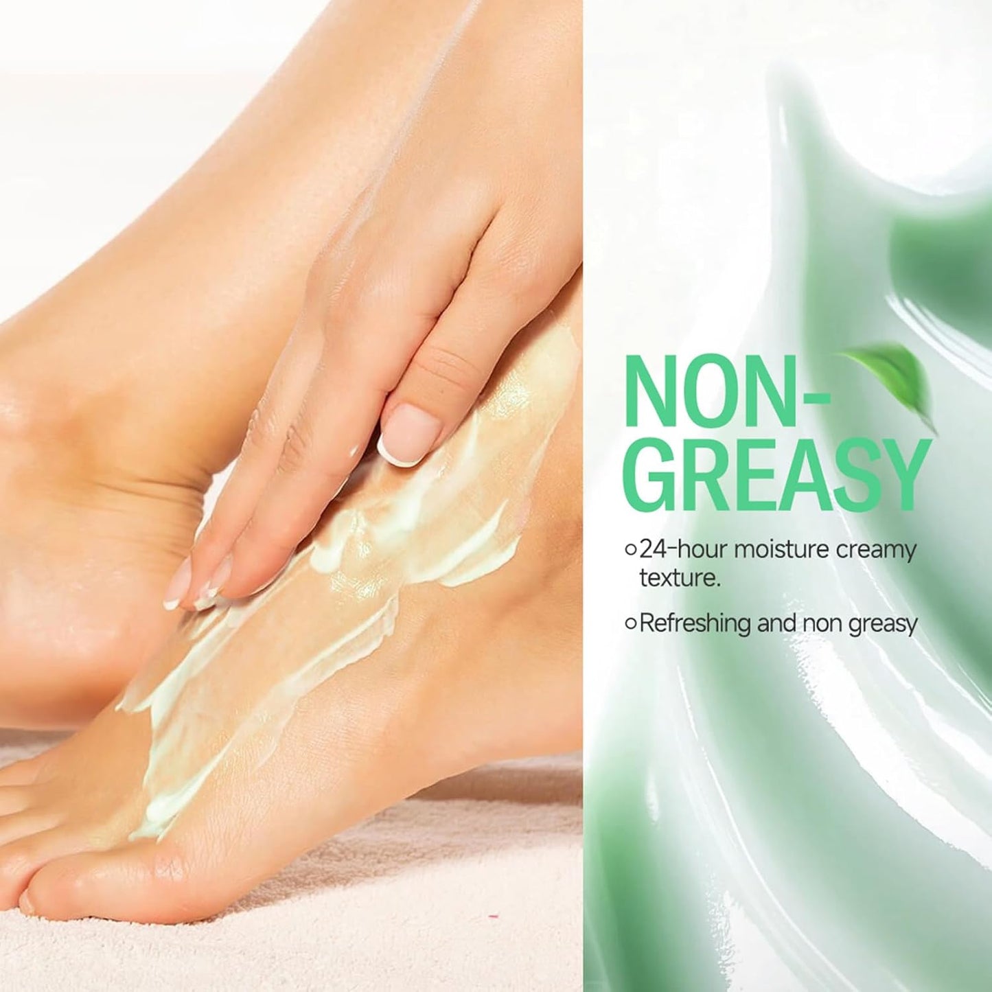 Peppermint Oil Foot Cream for Dry Cracked Heels and Feet, Ultra-Hydrating Softening Foot Cream, Moisturizes for Healthy Feet, 2.5 oz