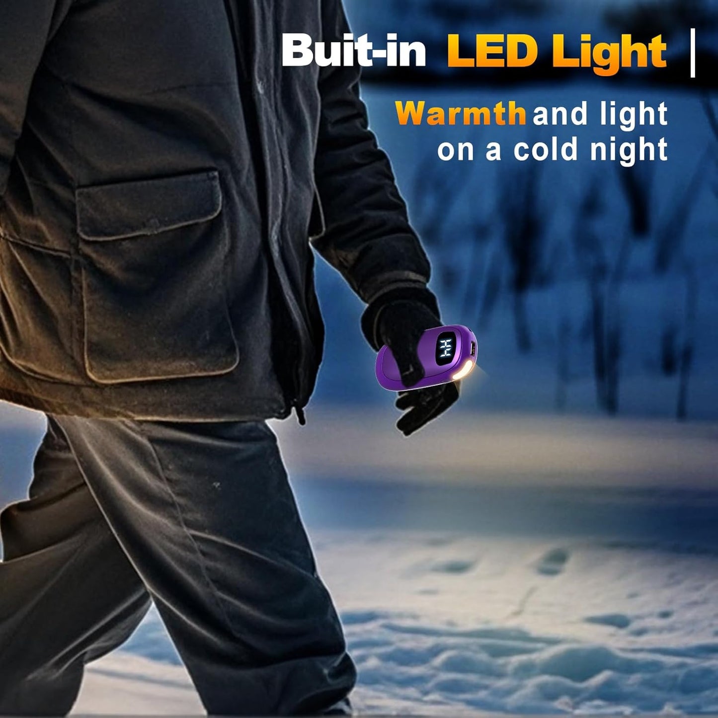 Hand Warmers Rechargeable - Electric Hand Warmers, Max 20 Hrs Warmth 4 Levels Heat Up to 131℉, Dual-Side Heating Portable Reusable Pocket Heater 2 Pack for Raynauds, Hunting, Camping, Golf