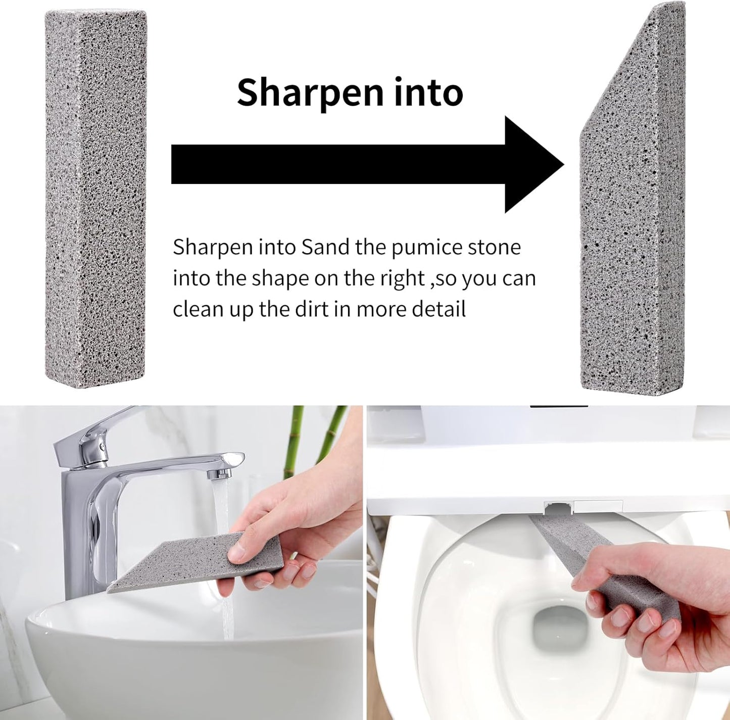 25 Pieces Pumice Stone Toilet Bowl Cleaner, Pumice Scouring Stick Remove Hard Water Ring in Toilet, Pumice Stones for Cleaning, Household, Bath, Kitchen, Pool (5.9 x 1.4 x 0.9 Inches)