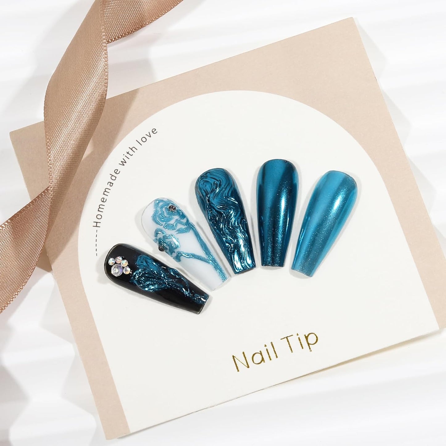 Artdone Chrome Nail Powder, Lake Blue Iridescent Aurora Powder Metallic Mirror Effect Pigment Pearlescent Mermaid Pigment Pearl Glitter Dust Kit, Nail Art Decoration, Resin Craft