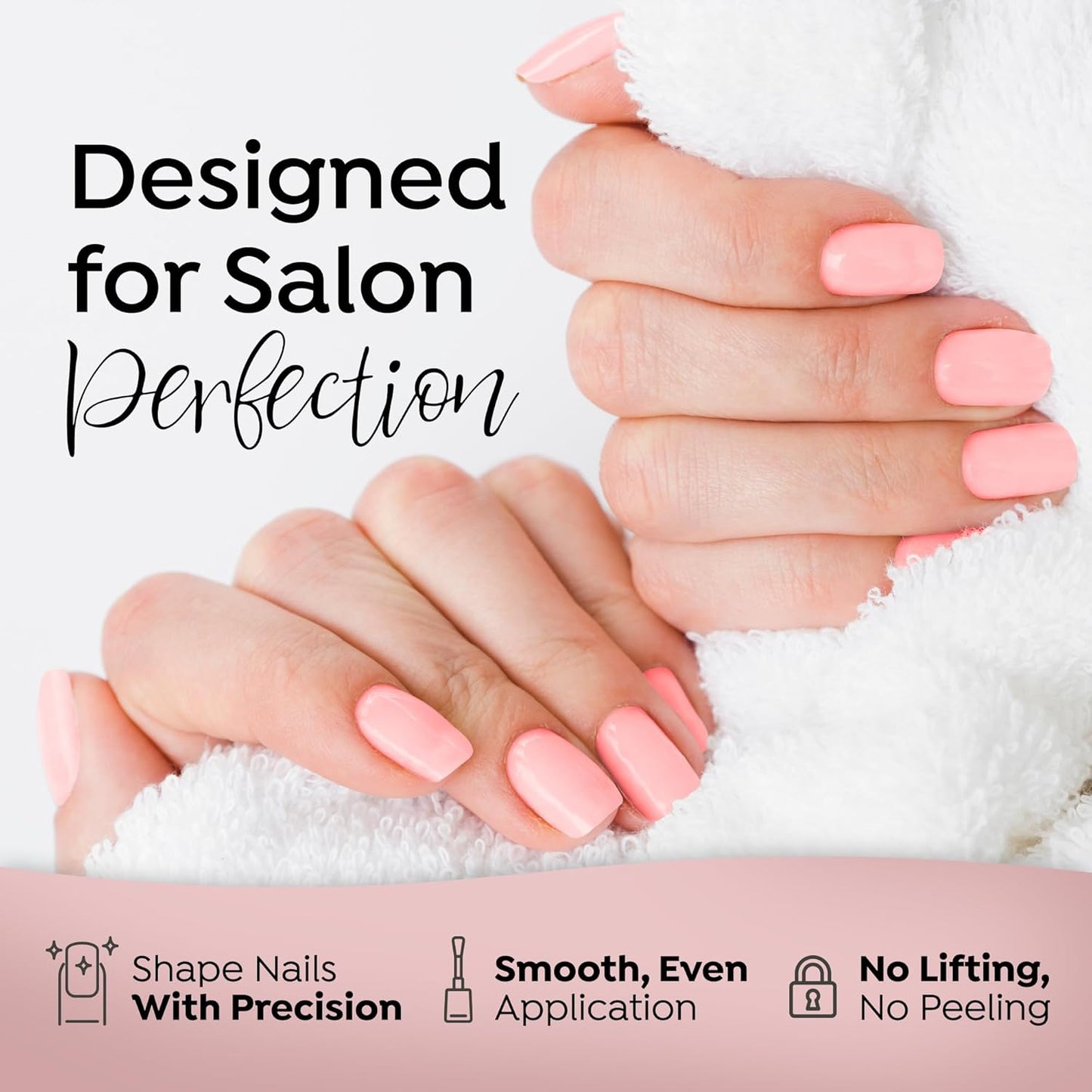 Tones Pro Acrylic Nail Powder, Cover Pink (Soft Nude Pink), (8.5 Fl Oz) - Long-Lasting & Non-Yellowing Polymer for Salon Quality Nail Extensions & 3D Art