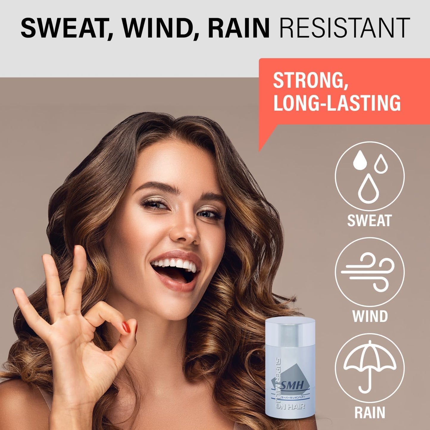 SMH Hair Fibers MADE IN JAPAN – Instantly Conceals Thinning Hair –Long-Lasting – Sweat, Water & Wind Resistant – Hair Loss Solutions For Men & Women (Auburn, 15g)