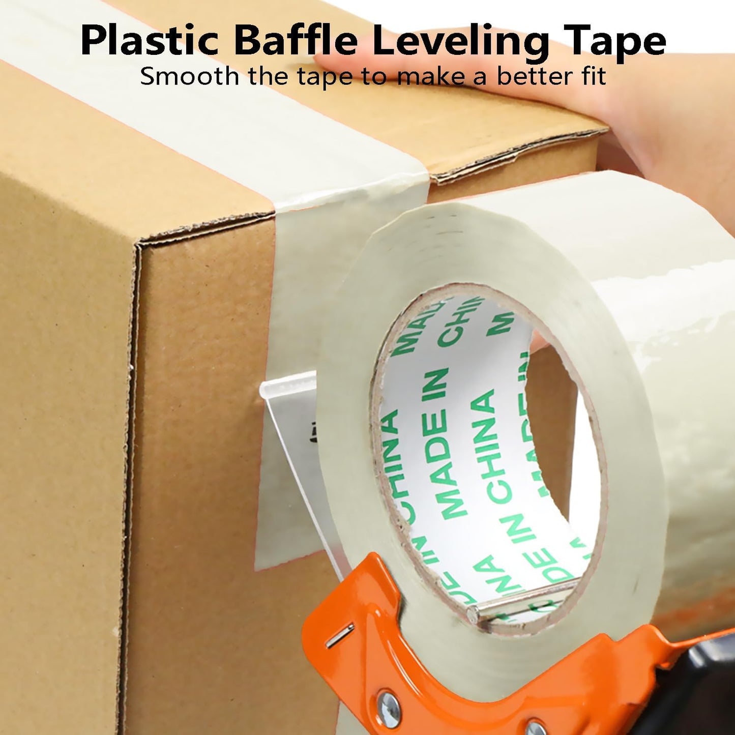 Heavy Duty Metal Packing Tape Dispensers Gun:2-inch Wide Tape Dispenser, 2 Pack(2" Blue + 2" Orange)