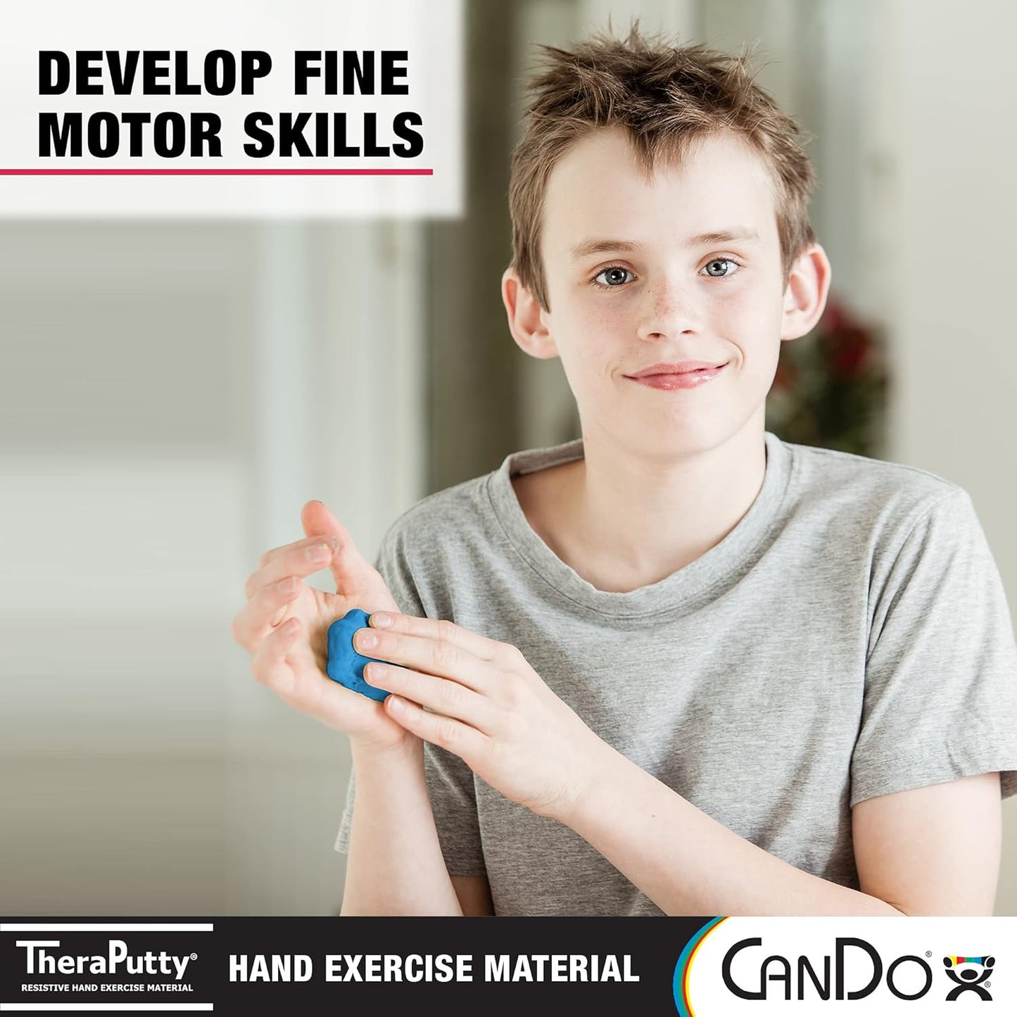 CanDo TheraPutty Standard Hand Exercise Putty For Rehabilitation, Exercises, Hand Therapy, Occupational Therapy, Hand Strengthening, Improve Motor Skills, Stress Relief (Pack of 2)