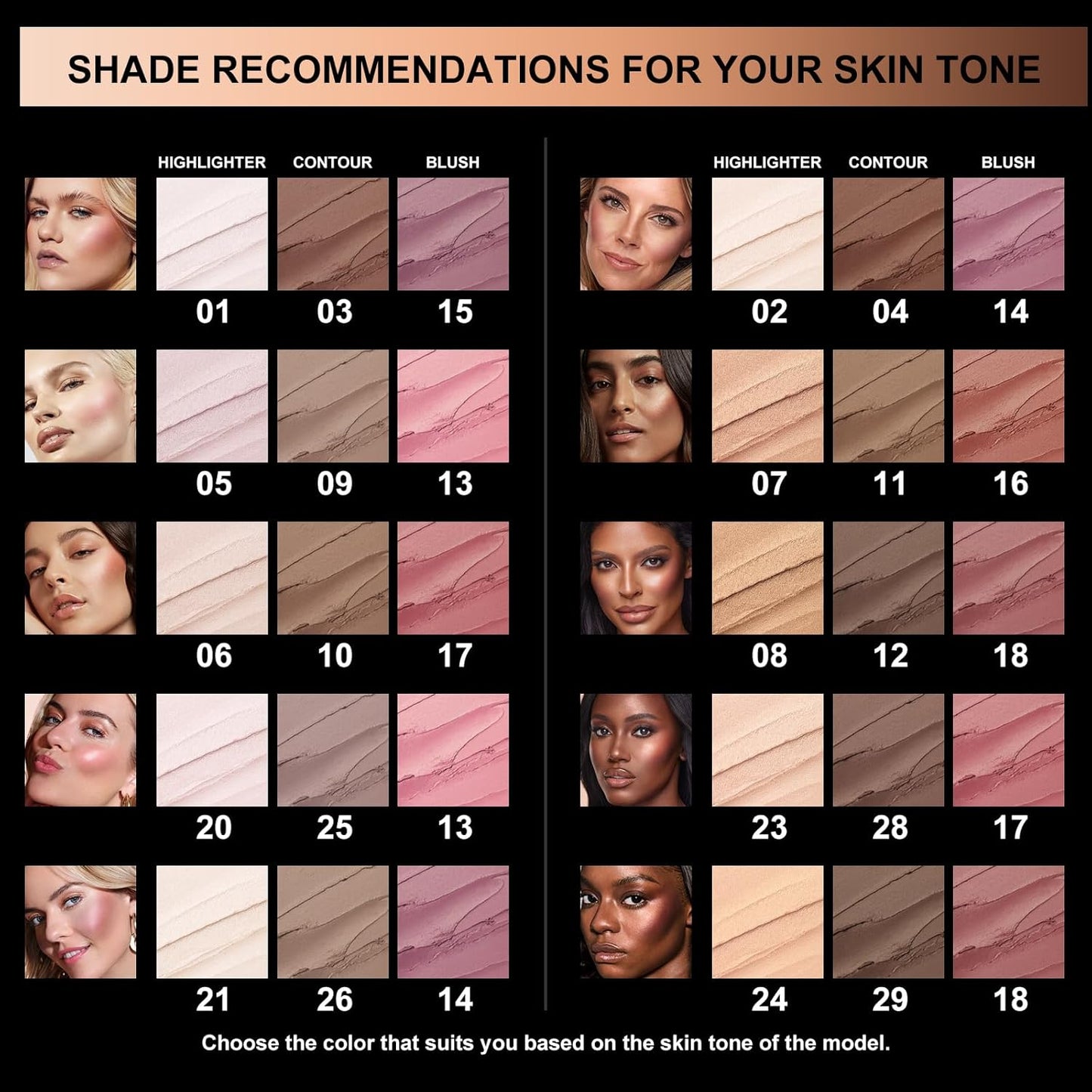 FOCALLURE 3 Pcs Cream Contour Sticks,Shades with Highlighter & Bronzer & Blush,Non-greasy Long-wear Face Contouring Pen,Easy to Sculpt the Face and Create a Lightweight Finishing Makeup,FAIR