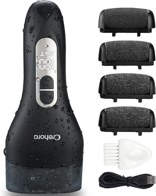 Rechargeable Electric Foot Callus Remover - Waterproof Pedicure Tool for Hard, Cracked, Dry Skin