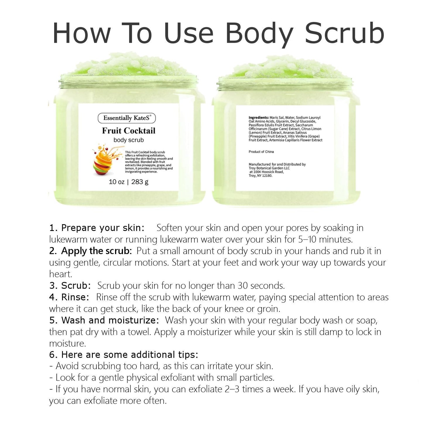 Fruit Cocktail Body & Foot Scrub 10 Oz - A refreshing, sweet, juicy aroma evokes the scent of freshly picked grapes - The best stocking stuffer.