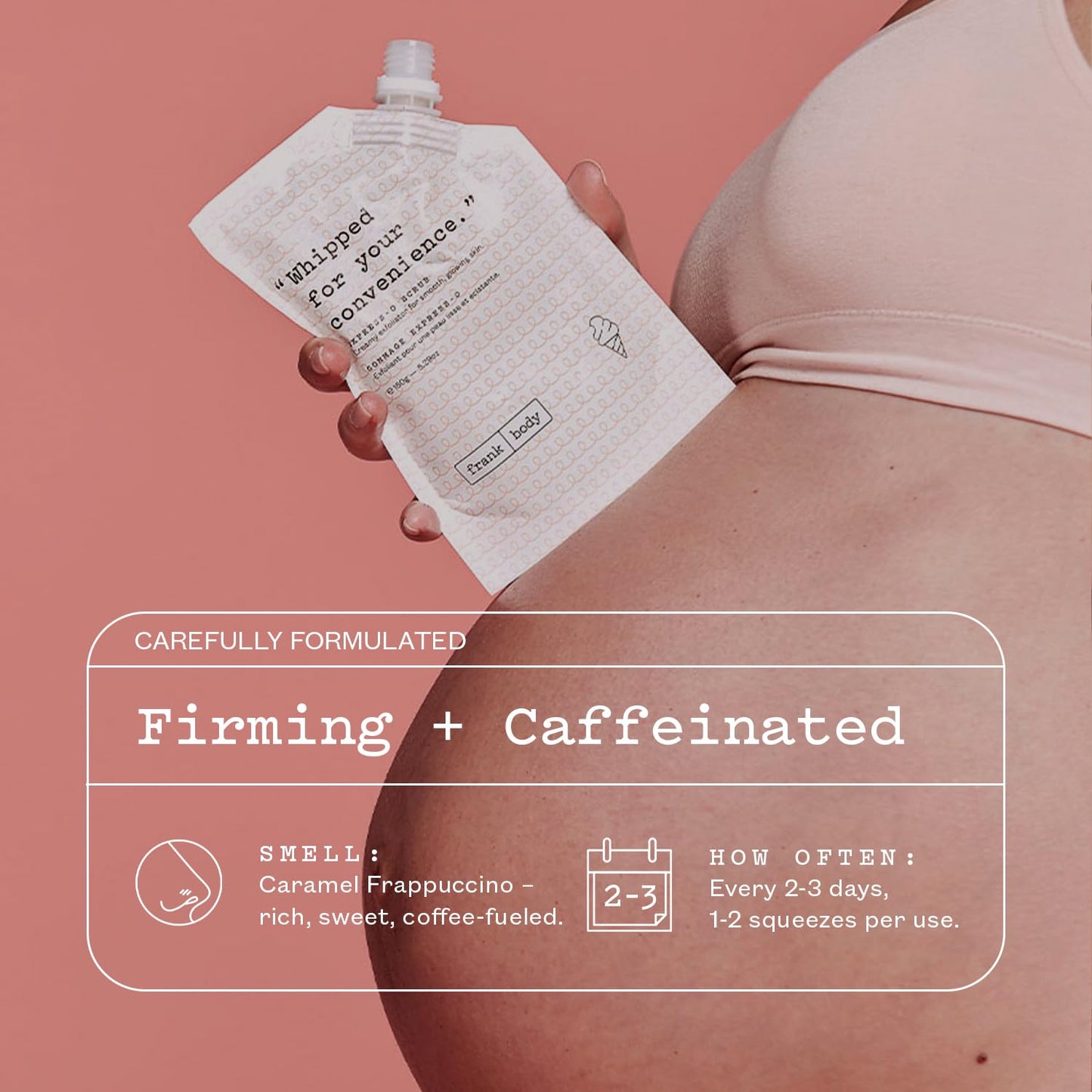 frank body Express-O Coffee Scrub | Smooths, Exfoliates & Fades Marks | Coffee, Shea Butter, Grapeseed Oil & White Clay | Vegan & Cruelty Free | 150g / 5.07 oz