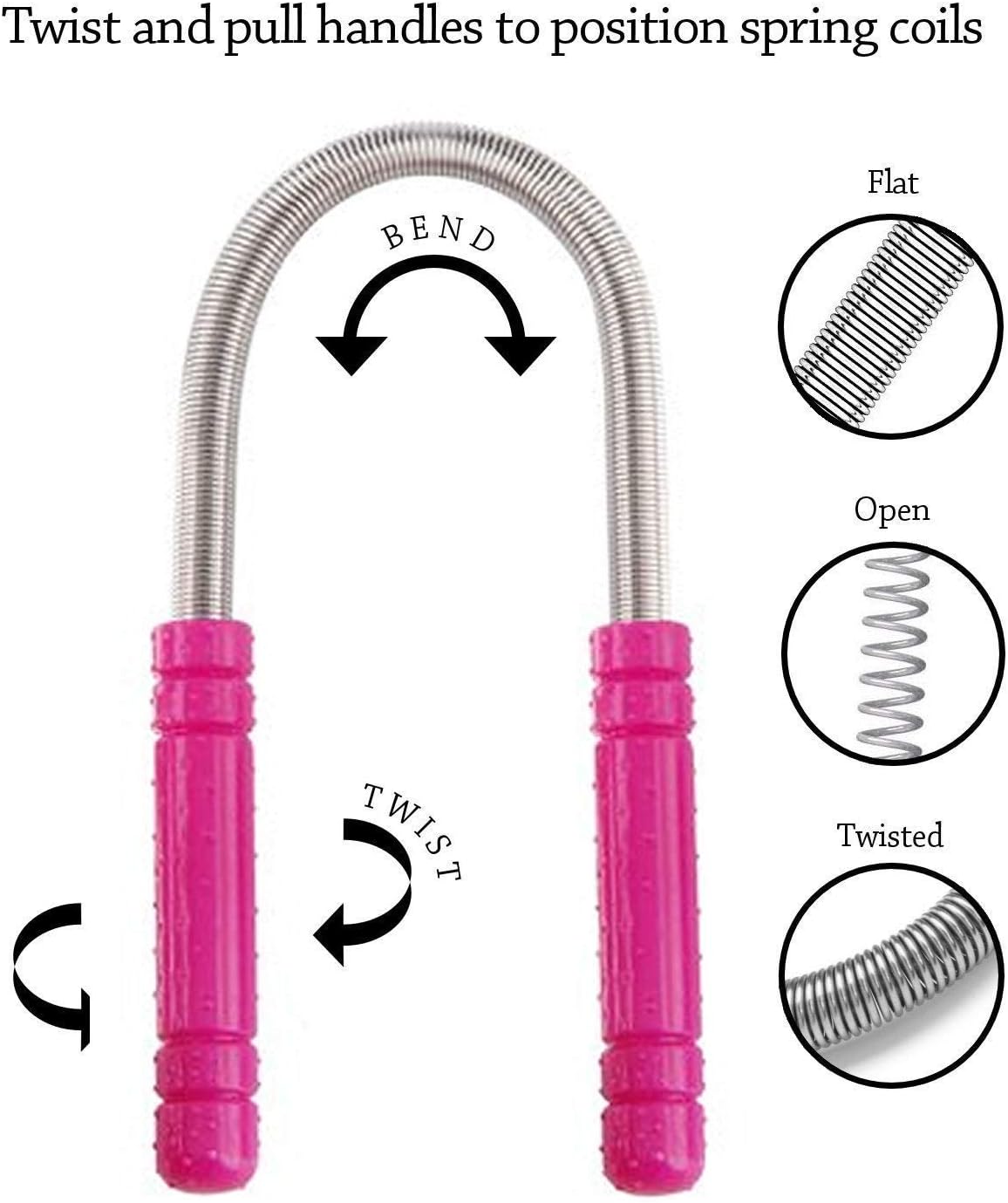 Facial Hair Removal for Women, Mukazom Original Hair Remover Spring Epilator for Removing Hair on The Cheeks, Neck, Upper Lip and Chin (Pink-New)