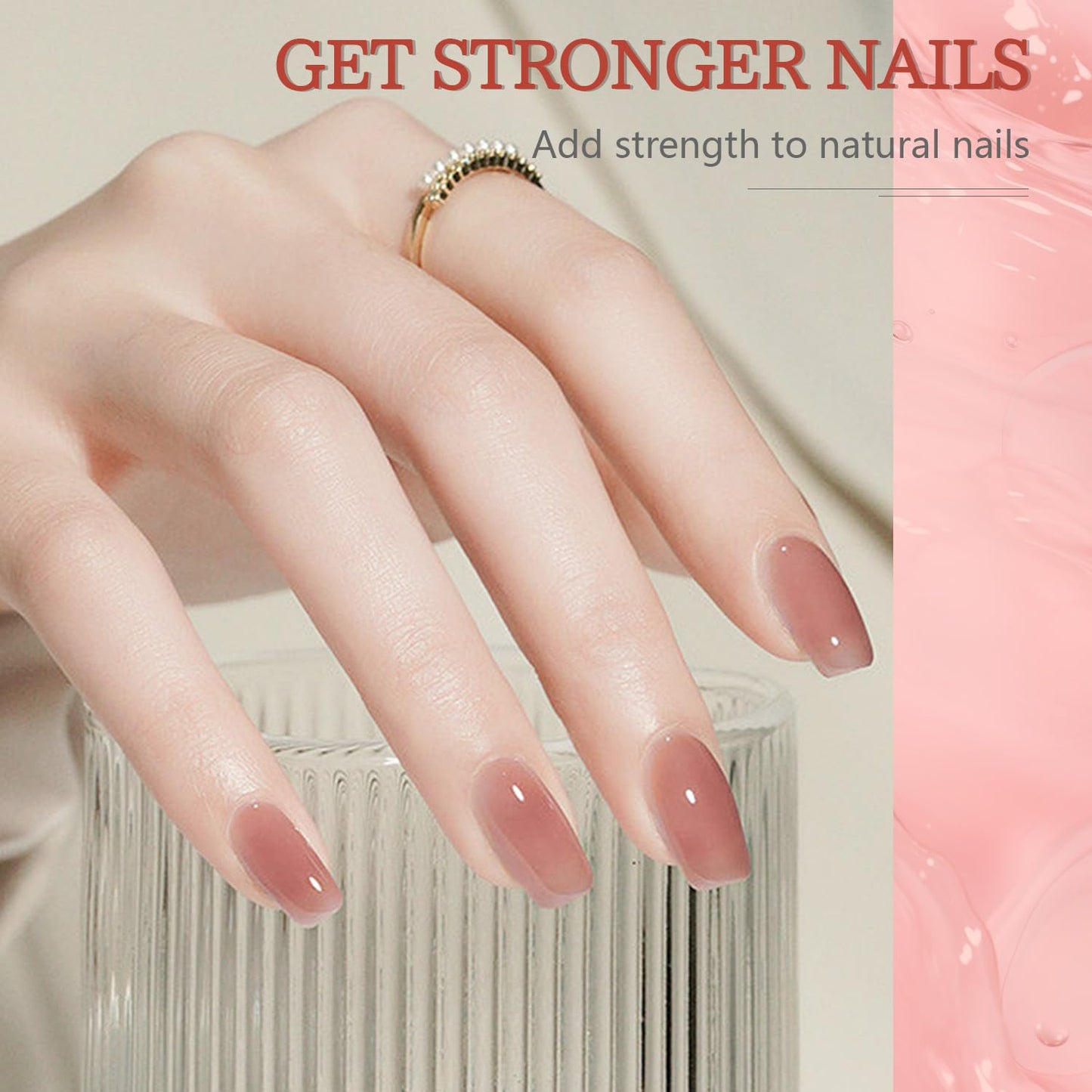 JODSONE 4 Bottles of 15 ML Capacity Builder Gel Nail Kit Building Nail for Extending Nails Need to Cured By Nail Lamp