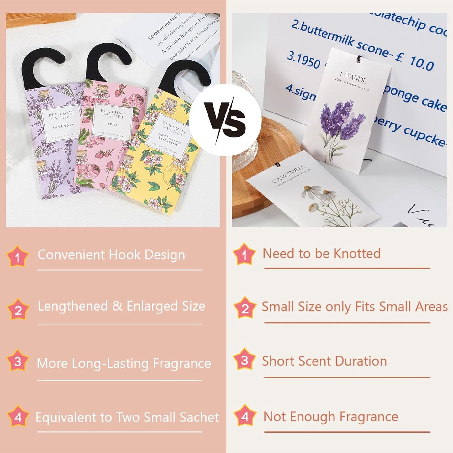 Large 12 Packs Flower Citrus Hanging Closet Air Freshener Scented Sachets Long Lasting Smell Goods