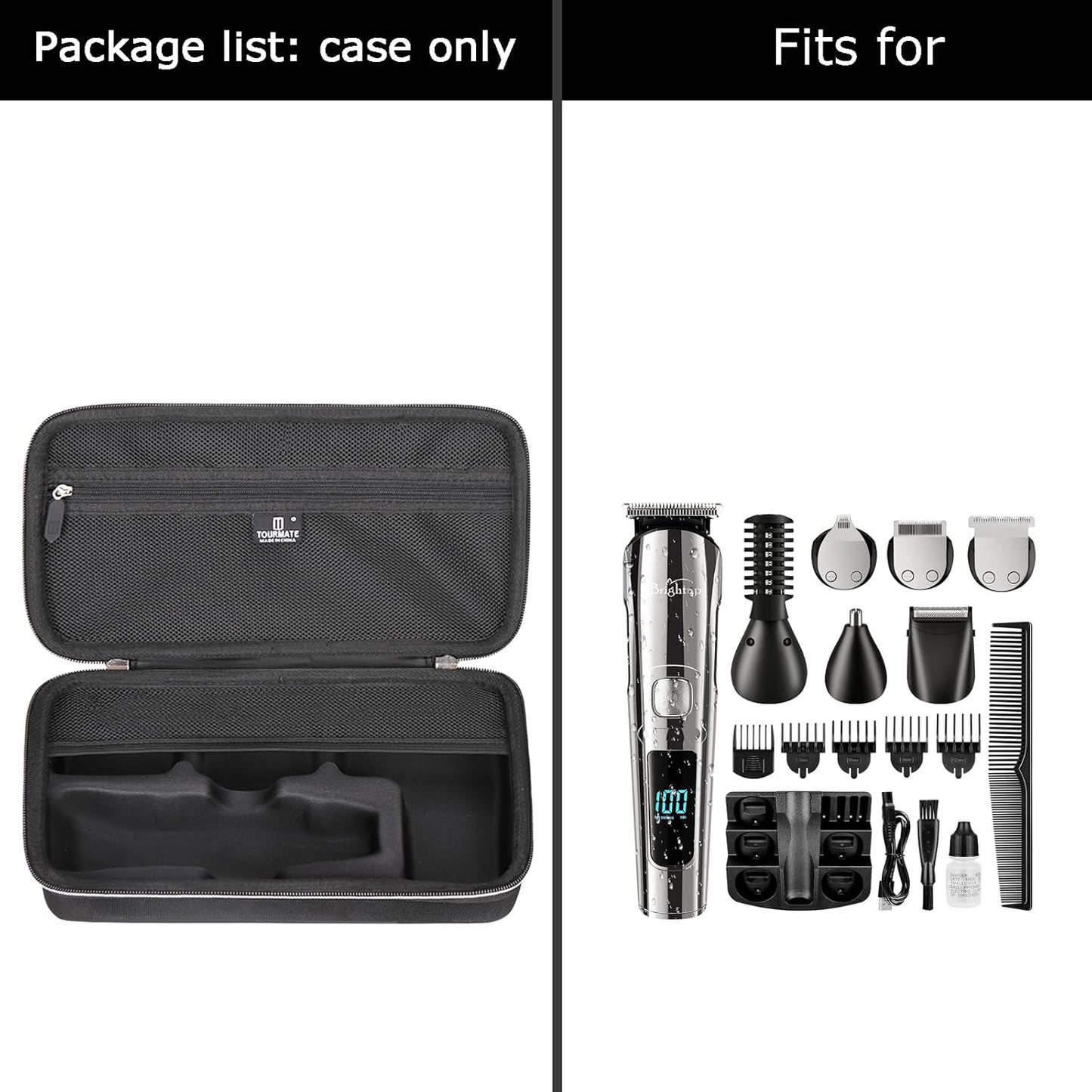 Hard Storage Case for Brightup Beard Trimmer for Men, Hair Clippers, Electric Razor Shavers Storage Holder (Case Only)