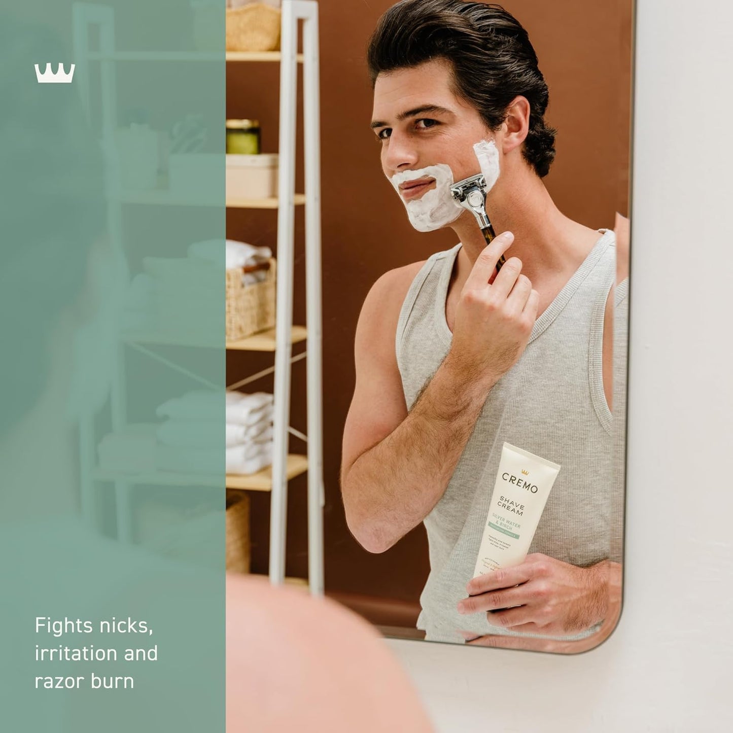 Cremo Silver Water & Birch Shave Cream, Astonishingly Superior Ultra-Slick Shaving Cream for Men, Fights Nicks, Cuts and Razor Burn, 6 Fl Oz