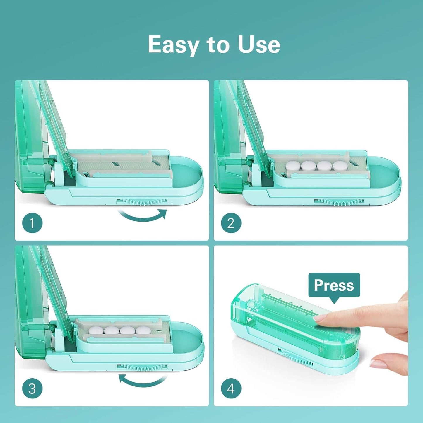 DEPAD Pill Cutter Splitter for Cutting Multiple Pills, Adjustable Pill Cutters Splitters for Small and Tiny Pills with Accurate Alignment and Sharp Safe Blade