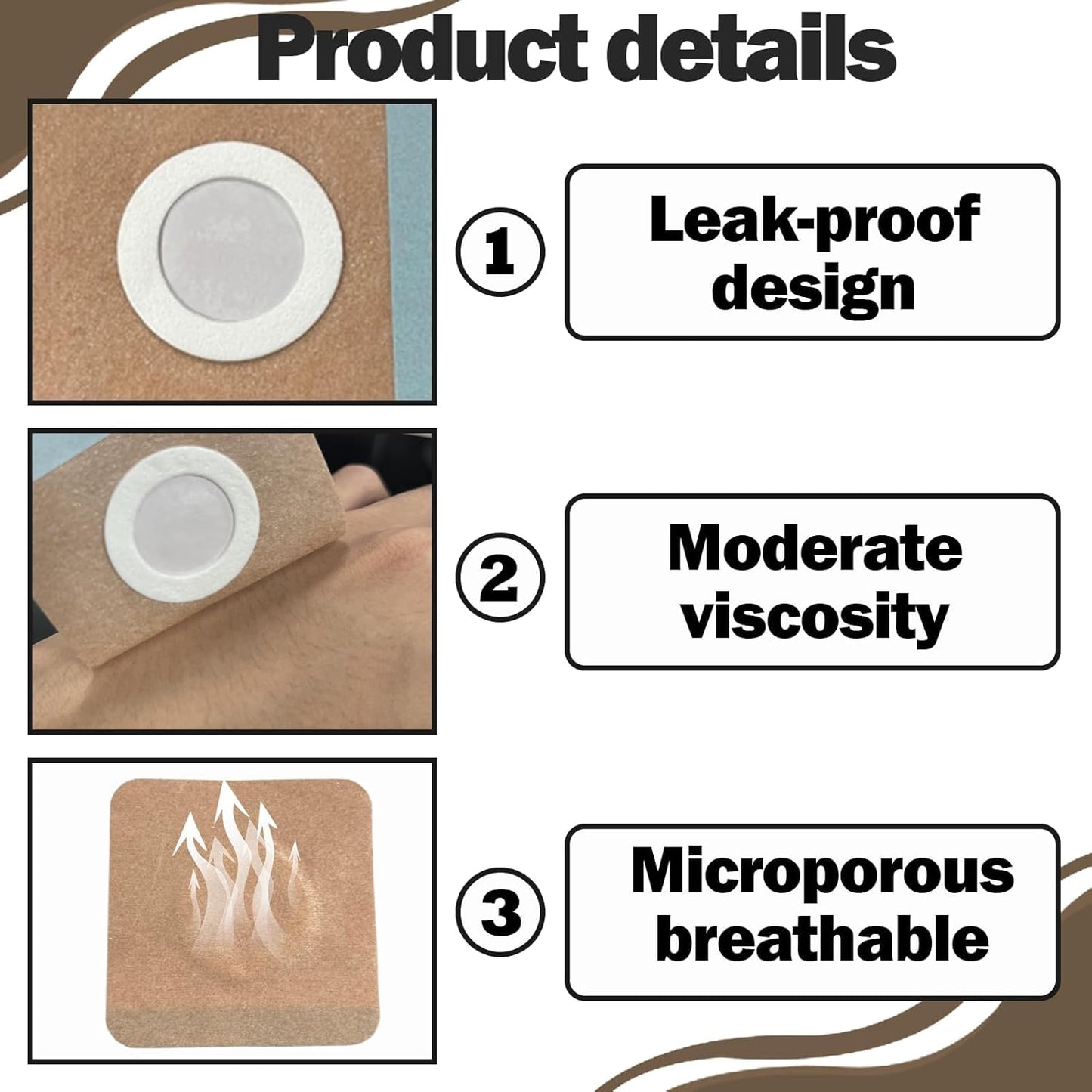 Castor Oil Patches for Belly Button Use – 60 PCS Disposable Non-Woven Adhesive Castor Oil Patch Pads, Oil Not Included