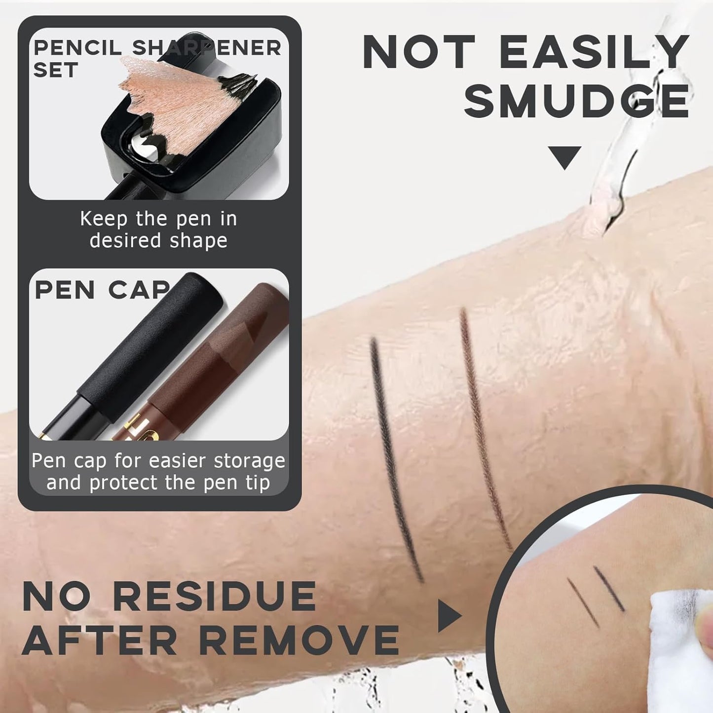 12Pcs Barber Pencil Set Hairline Enhancement Pencils Kit for Lineup Magic Beard Shaping Beard Guide Pen with Sharpener Barber Chalk for Beard Makeup Design for Men Black Tan Brown